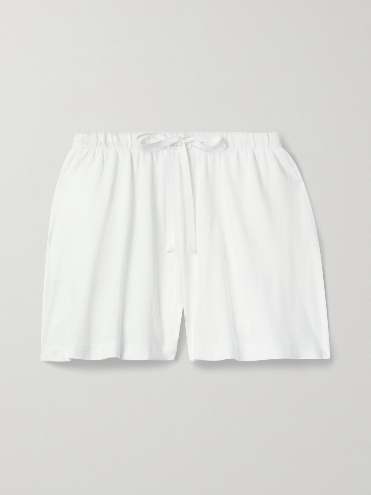 Skin - + Net Sustain Casey Organic Pima Cotton-jersey Shorts - White