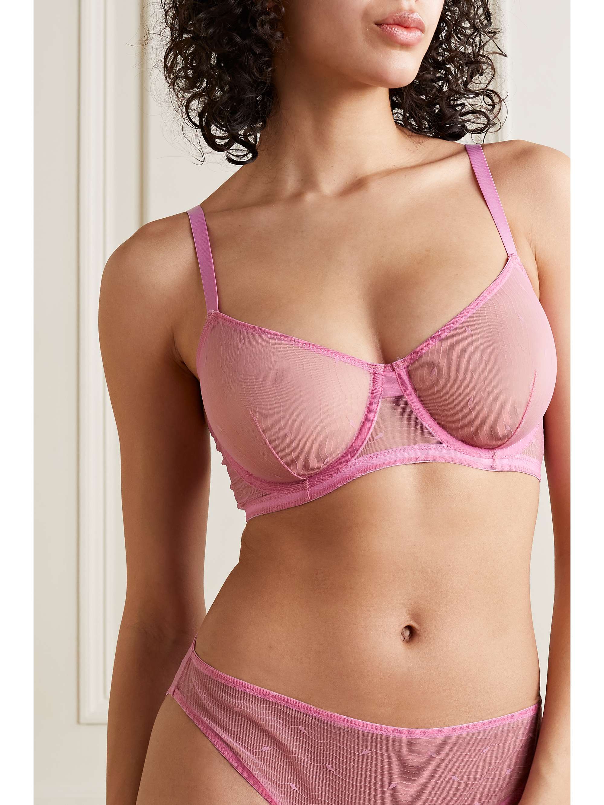 ELSE + NET SUSTAIN Kate stretch-mesh underwired soft-cup bra