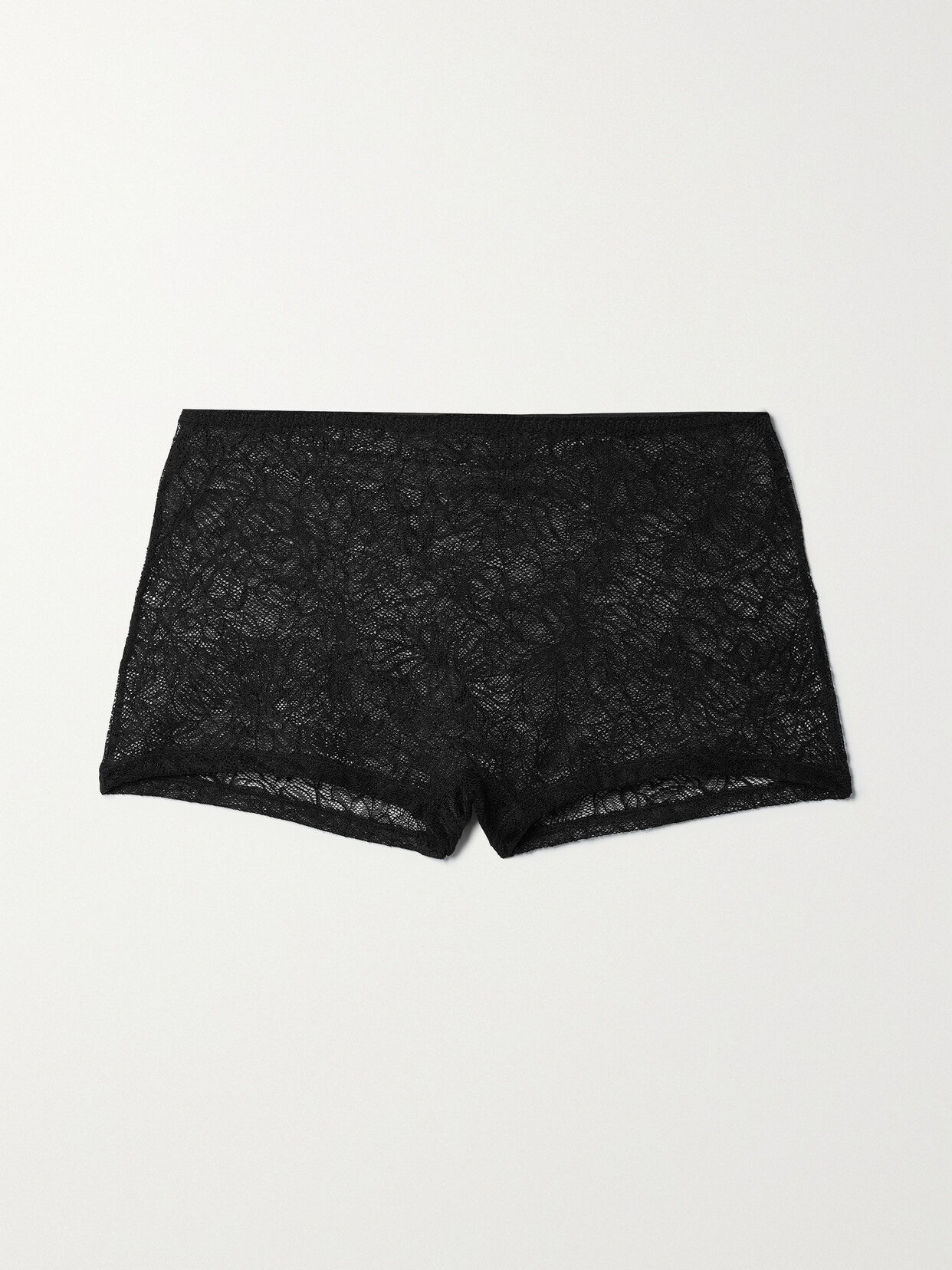 Skin - Lupita Organic Pima Cotton-lace Boy Shorts - Black