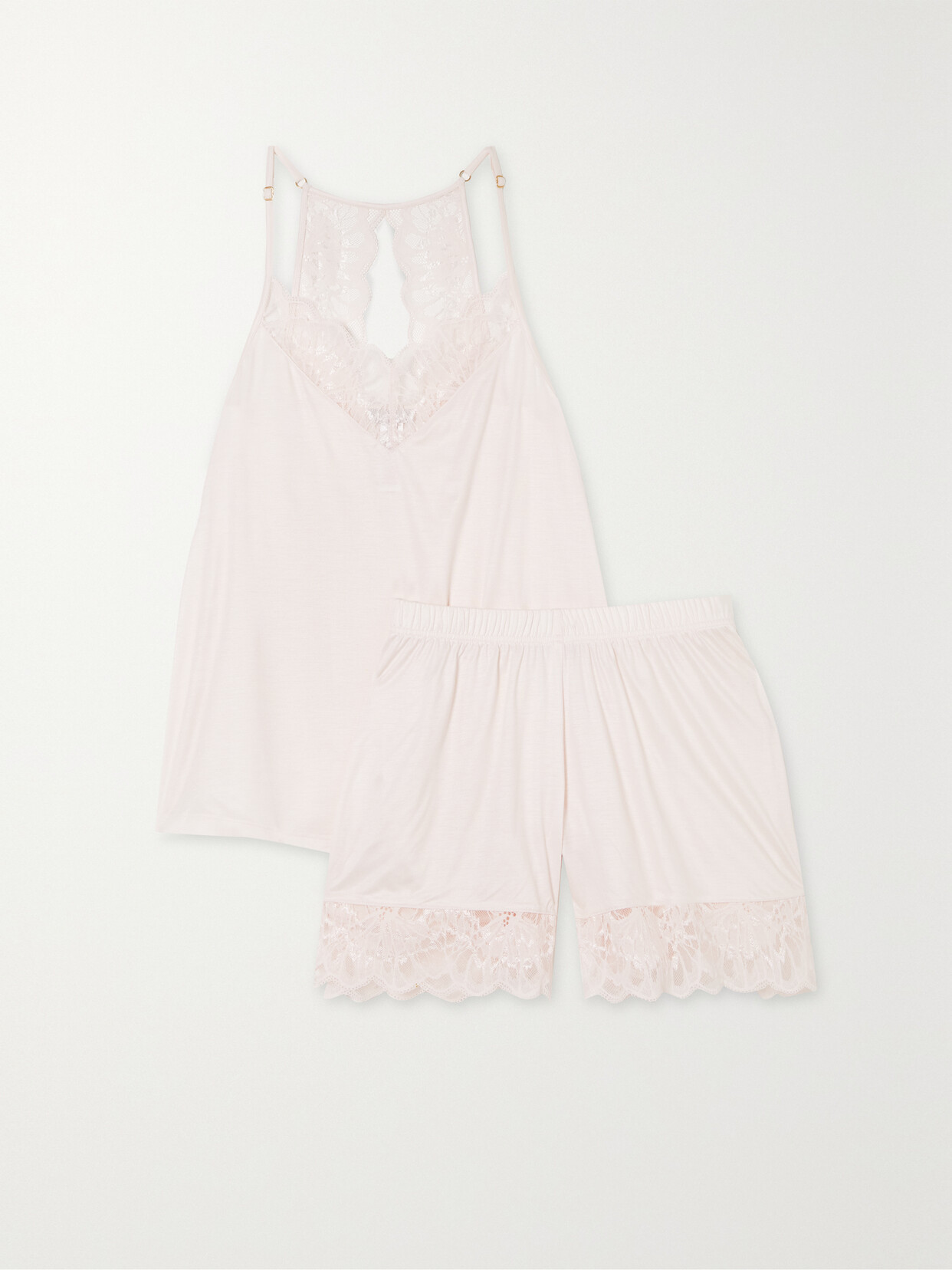 Hanro - Mae Lace-trimmed Tencel Modal Pajama Set - Pink