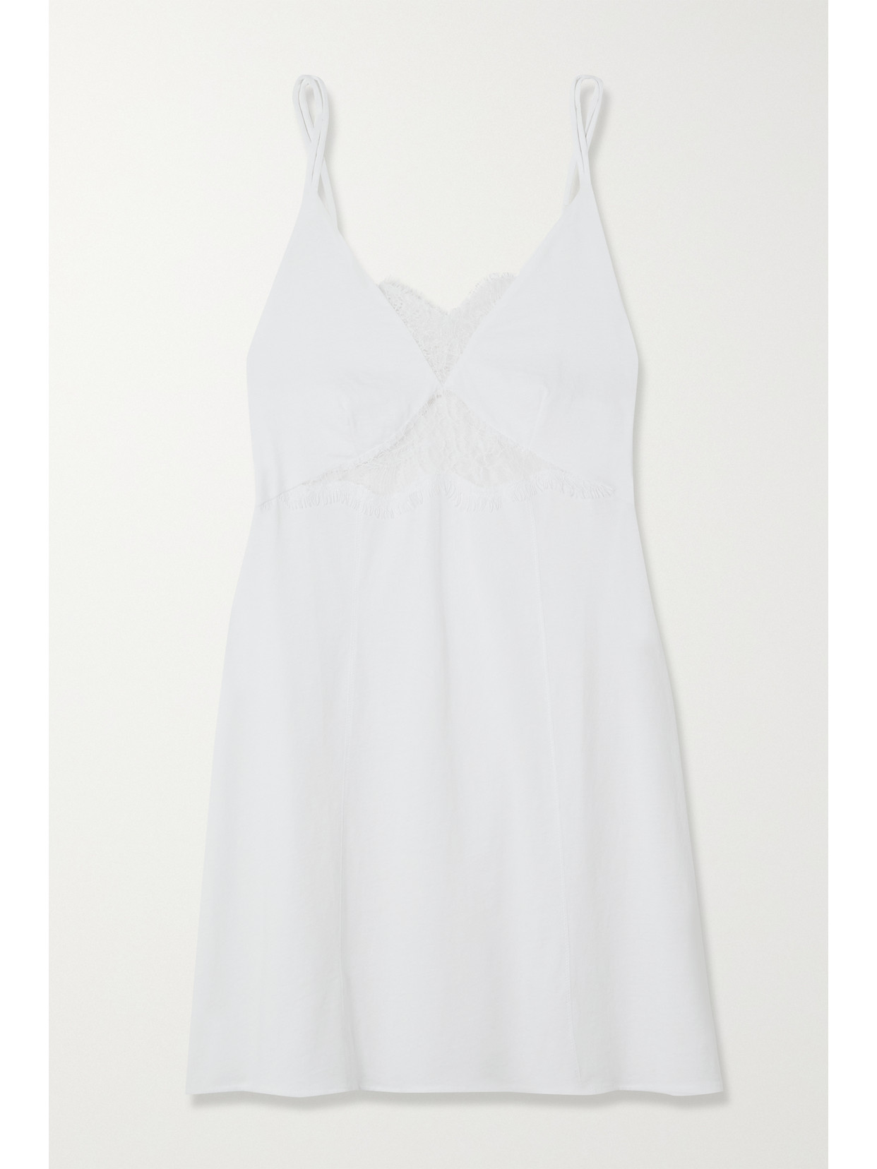 Skin - Mara Lace-trimmed Pima Cotton Nightdress - White