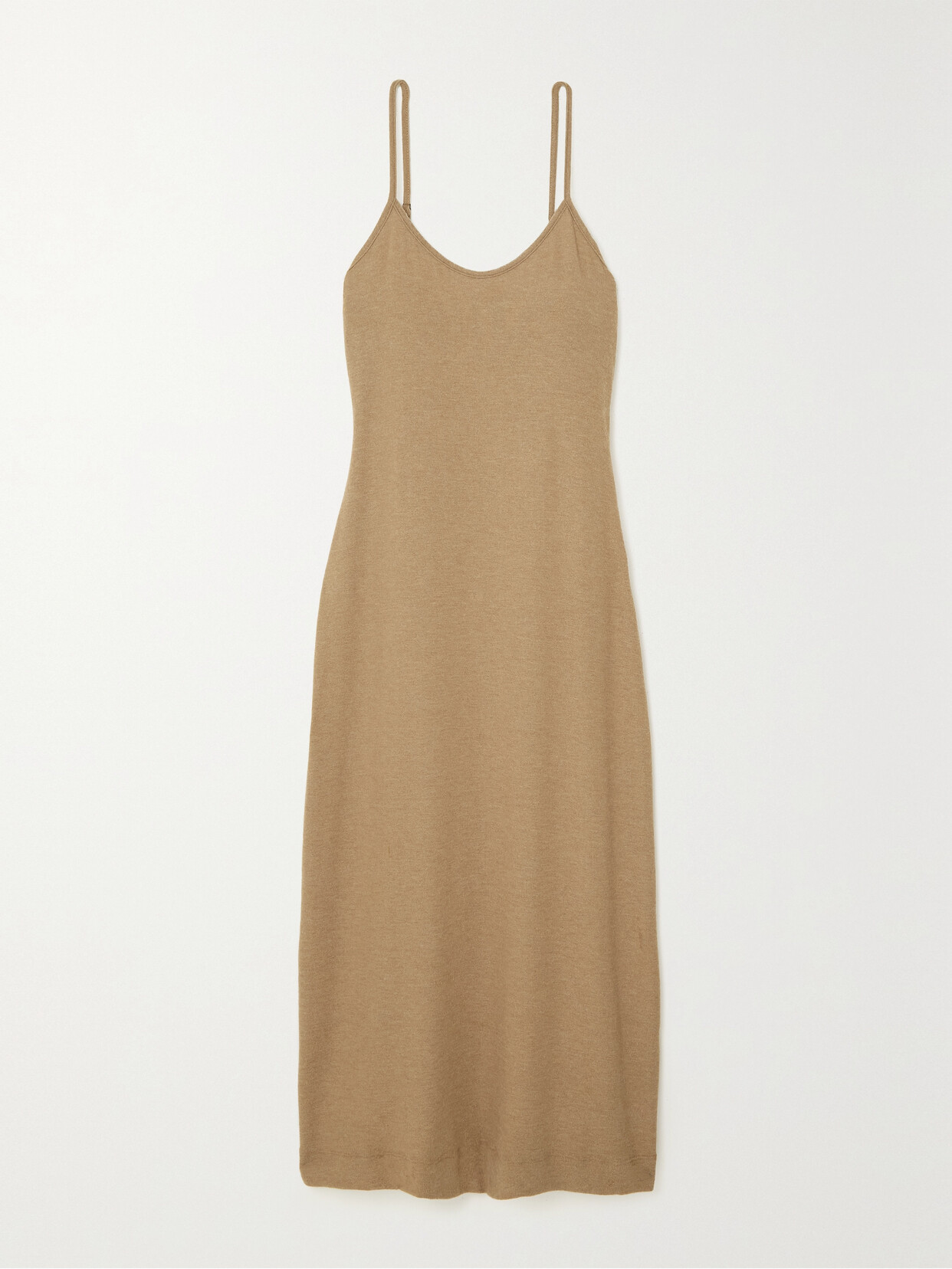 LESET Lauren Brushed Jersey Midi Dress - Neutrals