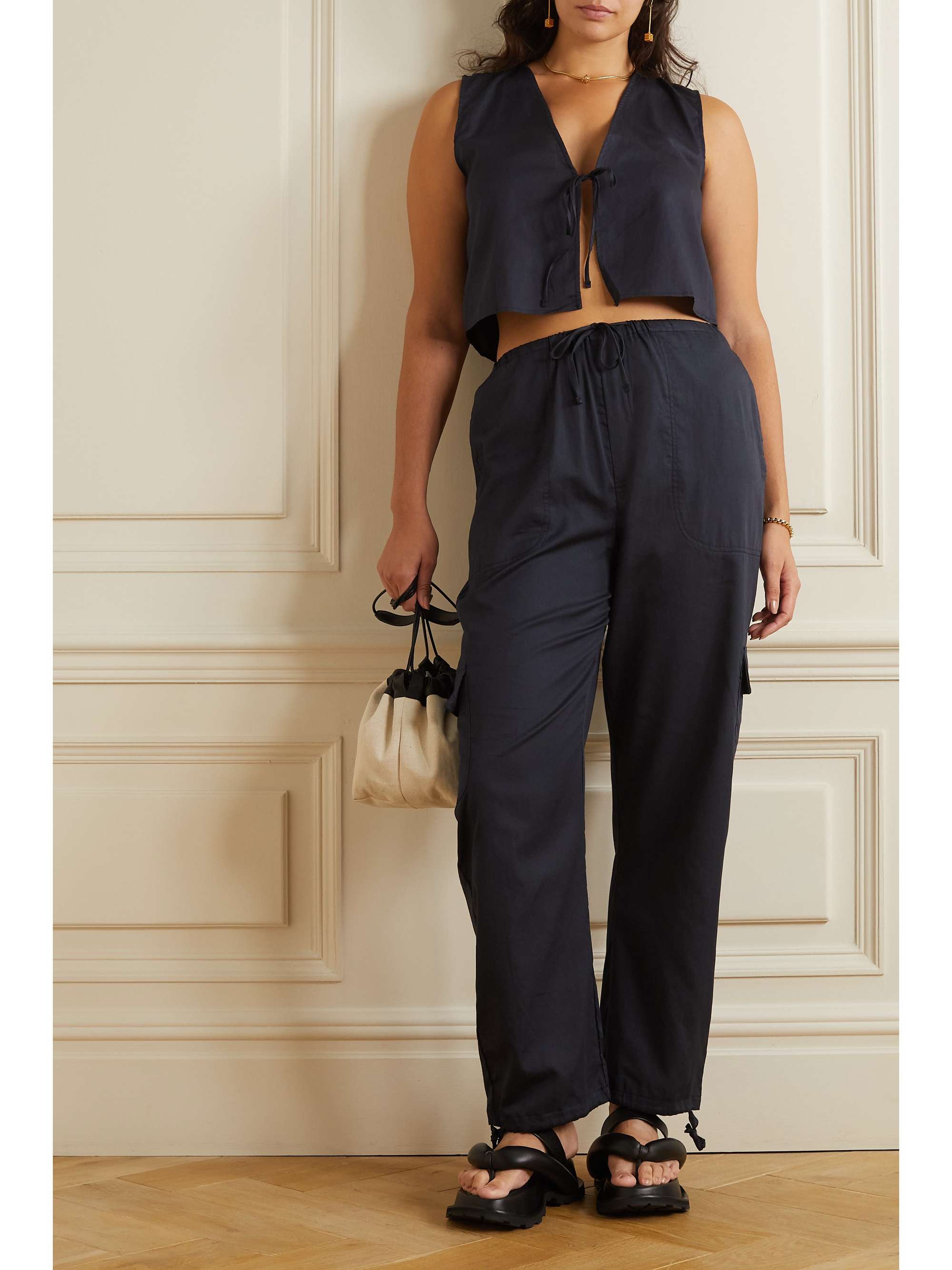 LESET Yoko cotton tapered cargo pants