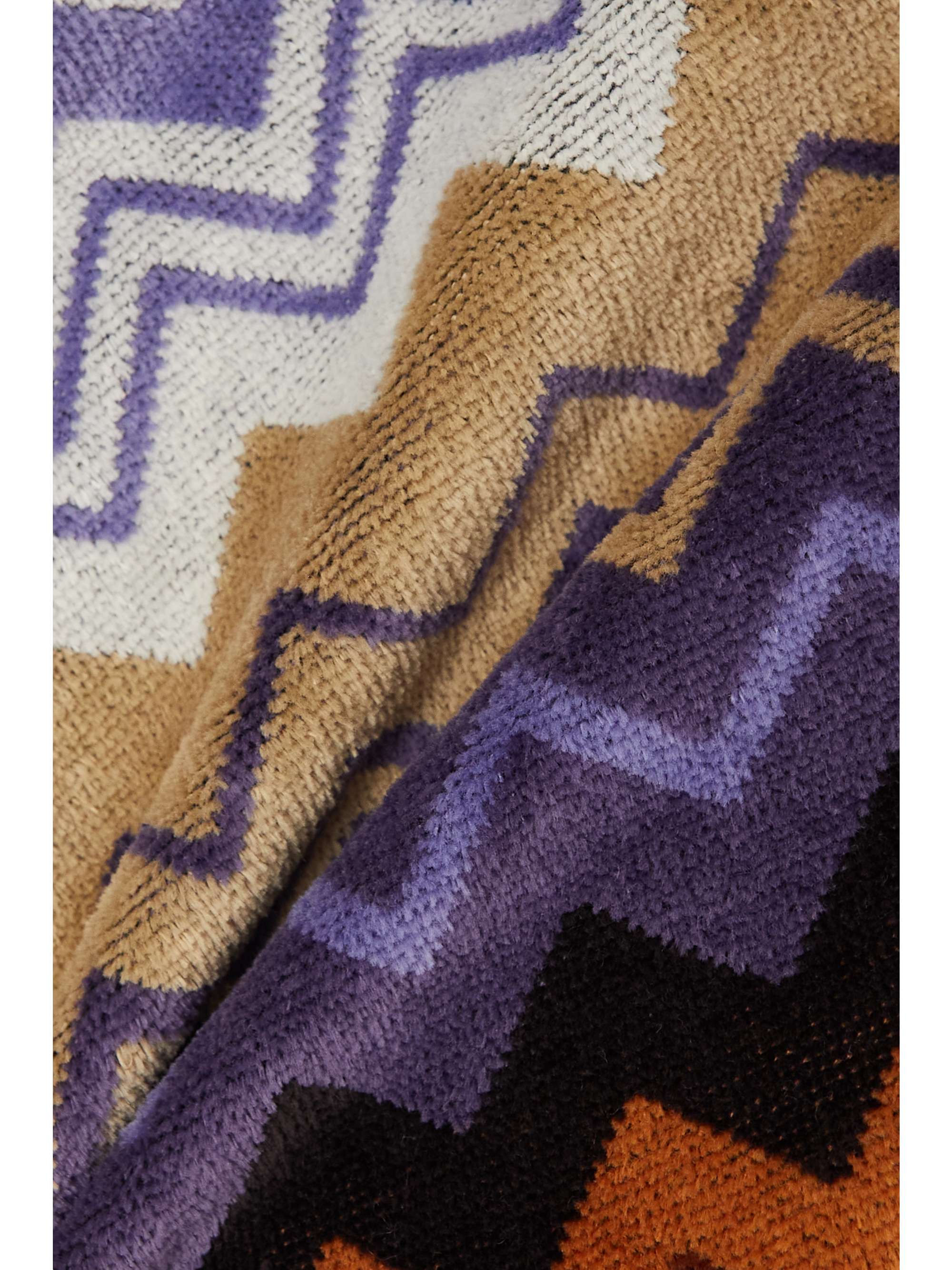 MISSONI HOME Giacomo striped hooded belted cotton-terry robe