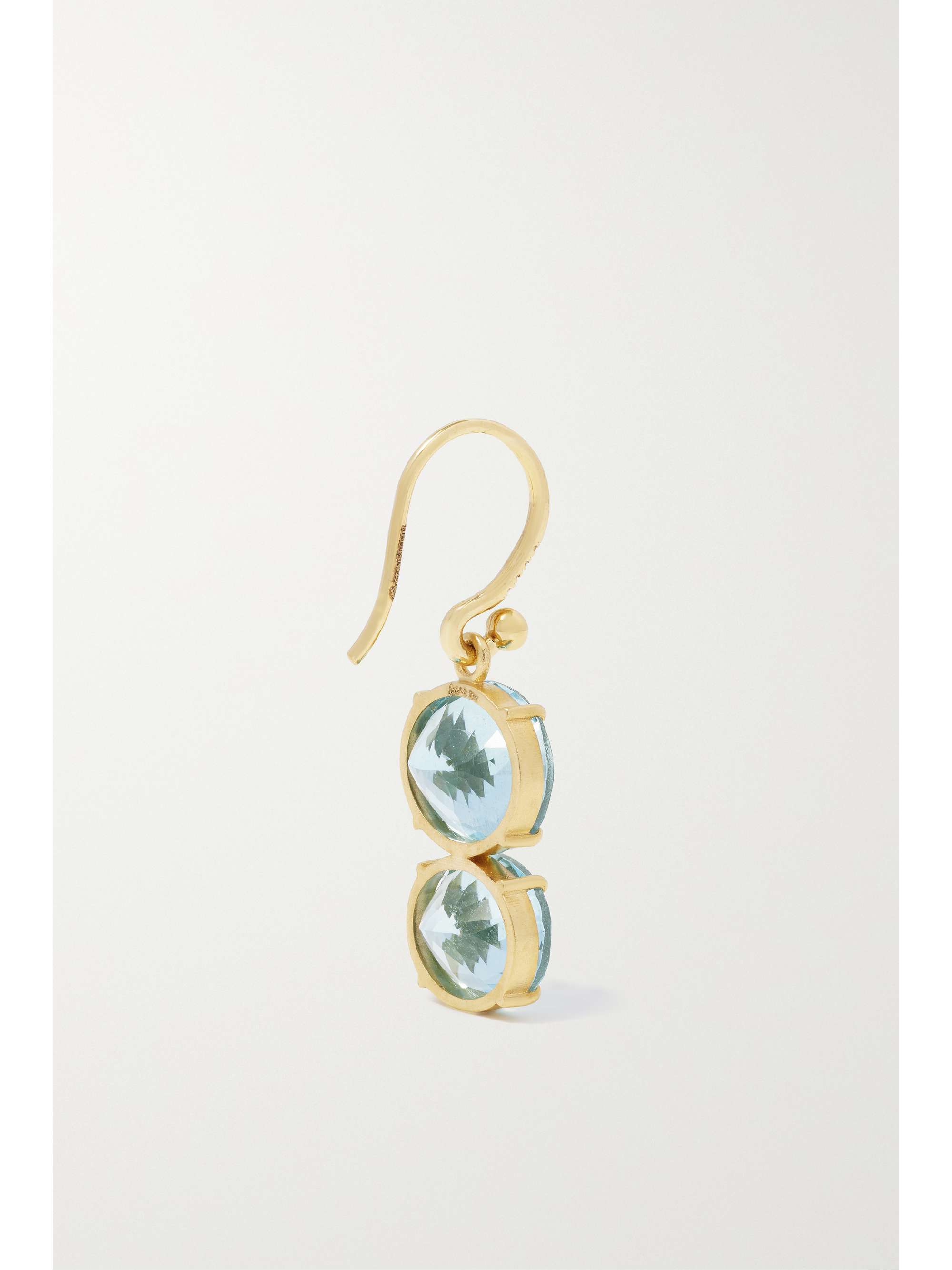 IRENE NEUWIRTH Gemmy Gem 18-karat gold, aquamarine and diamond earrings