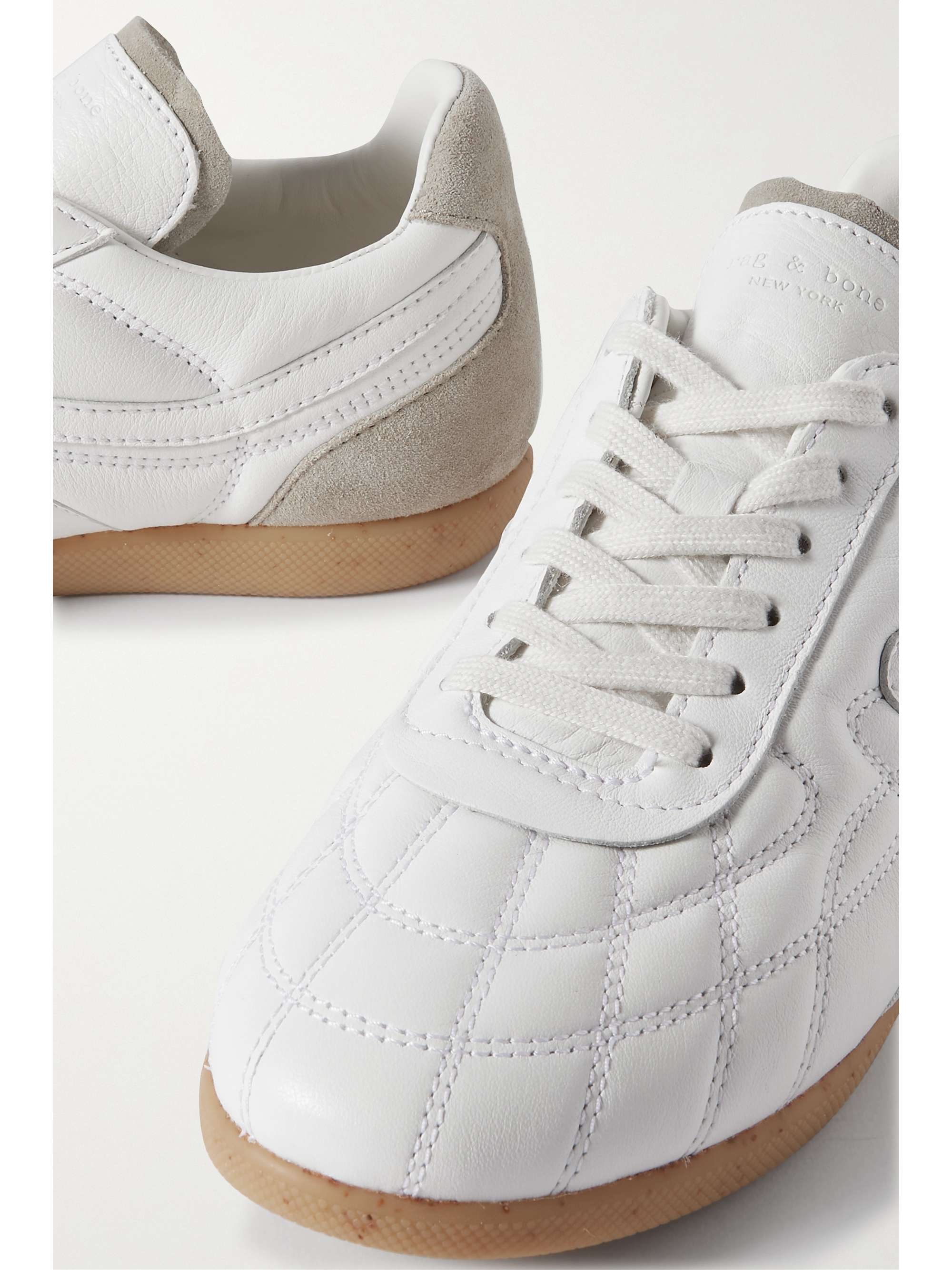 RAG & BONE Retro Legacy suede-trimmed leather sneakers