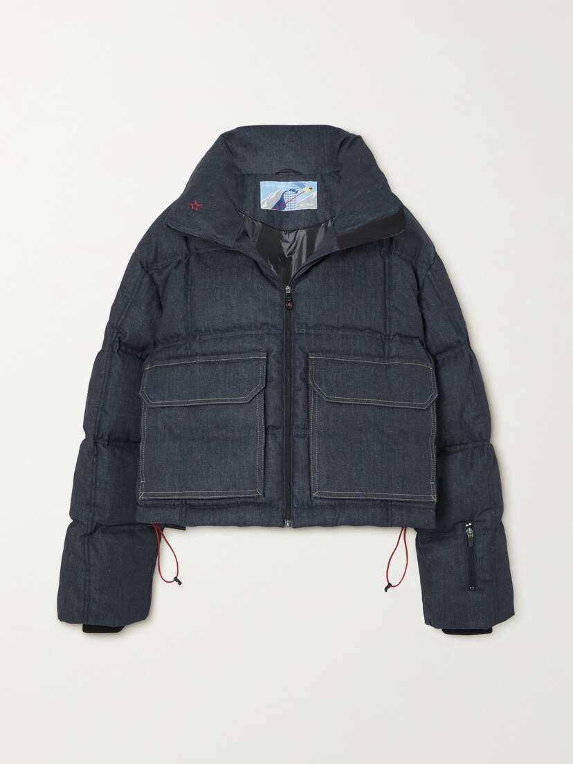Perfect Moment Dl1961 Nevada Cropped Denim Down Ski Jacket