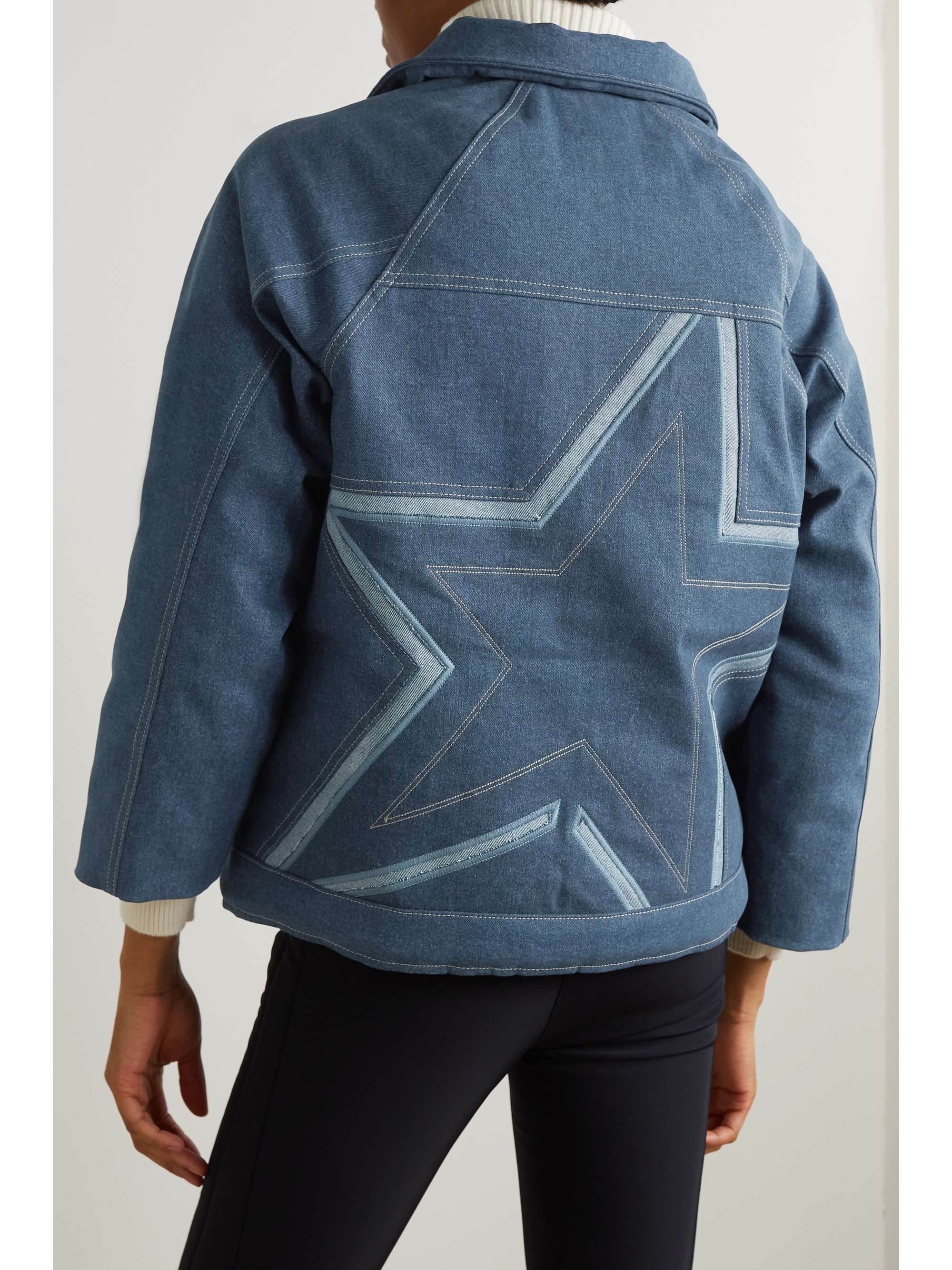 PERFECT MOMENT Corentine embroidered padded denim jacket
