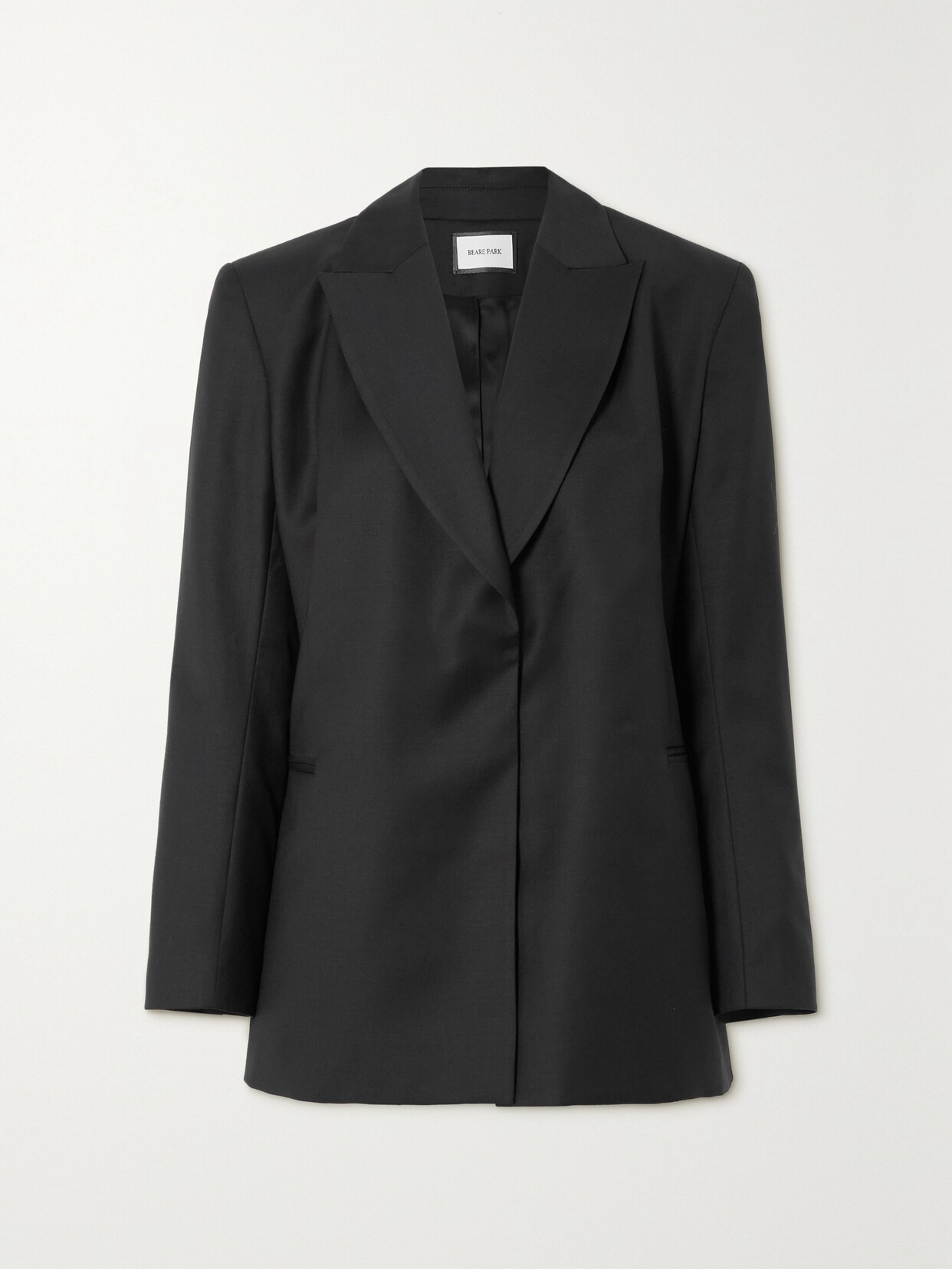 BEARE PARK - Oversized Wool Blazer - Black