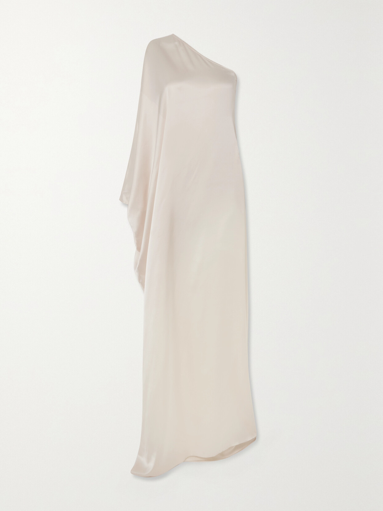 BEARE PARK - One-shoulder Draped Silk-satin Gown - Cream