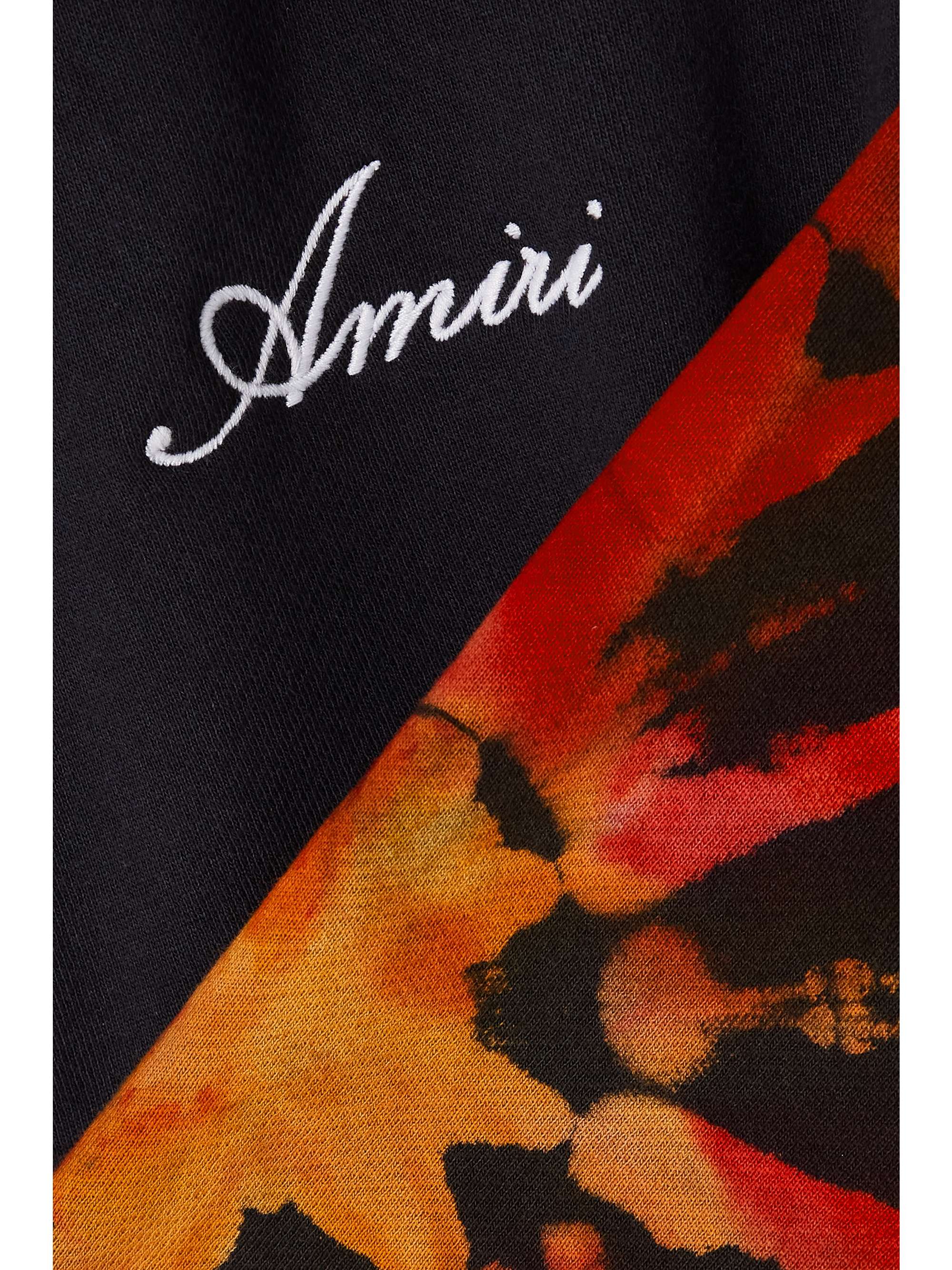 AMIRI コットン ジャージー フーディ 刺繍入り タイダイ染め