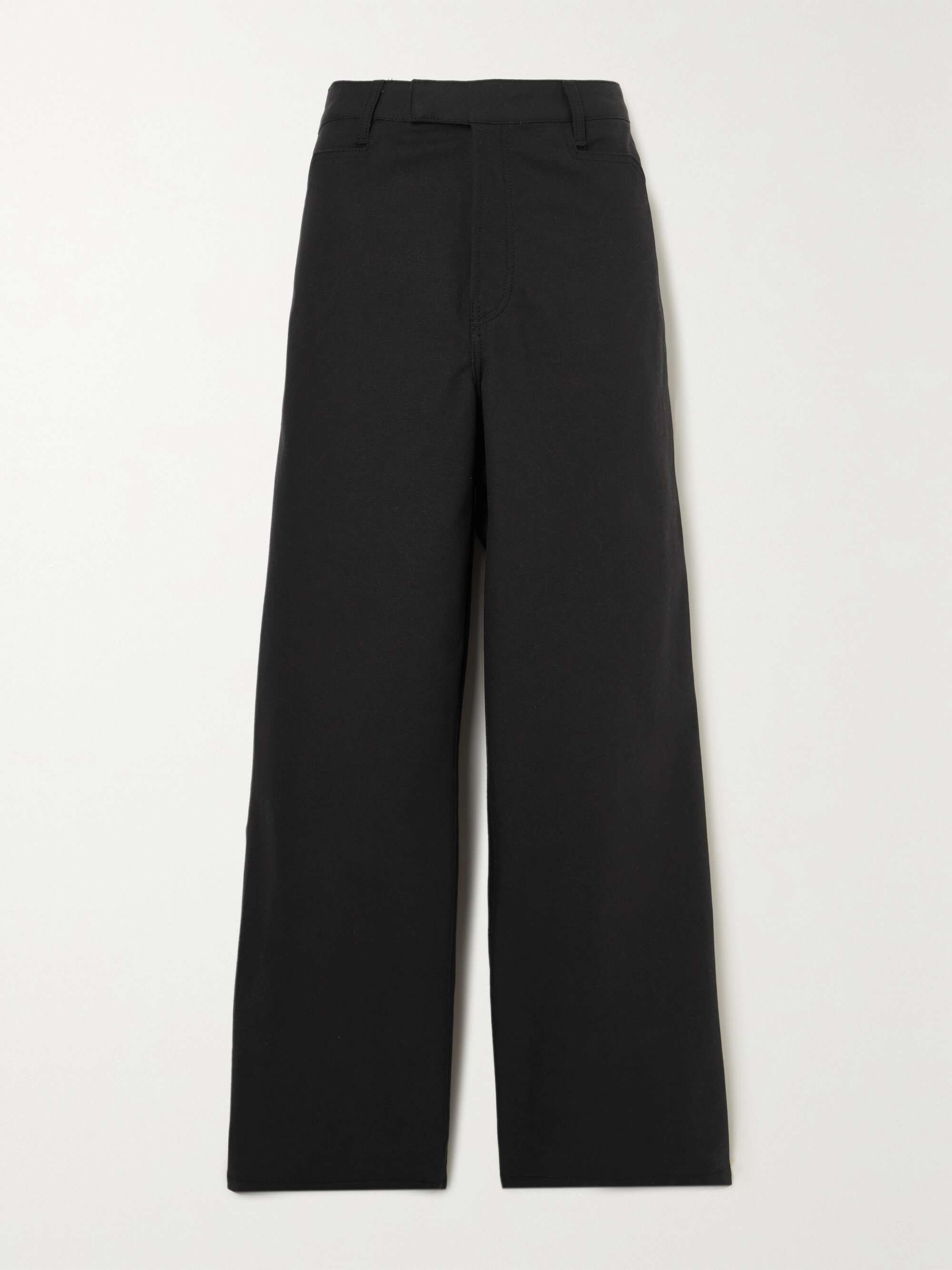 Wide leg canvas trousers sale