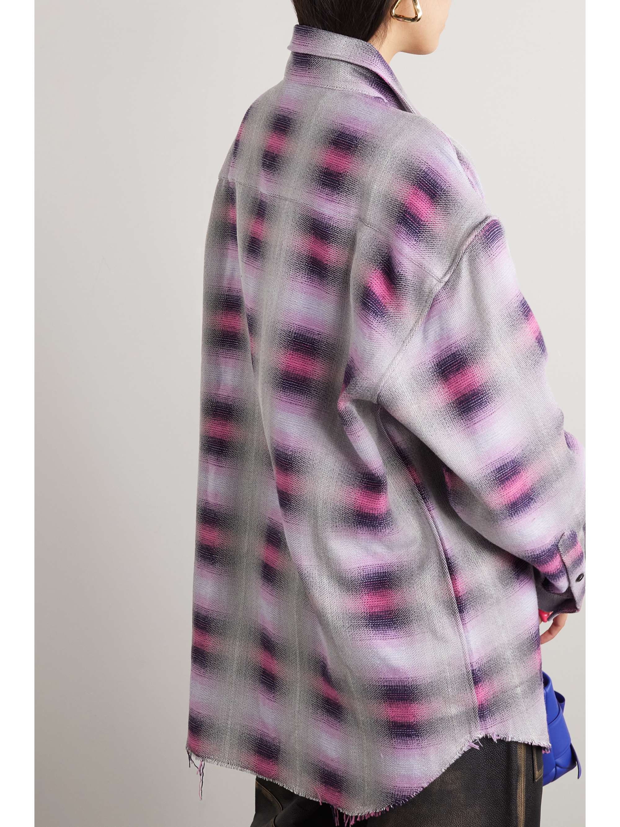 AMIRI フランネル シャツ ダメージ加工 チェック柄