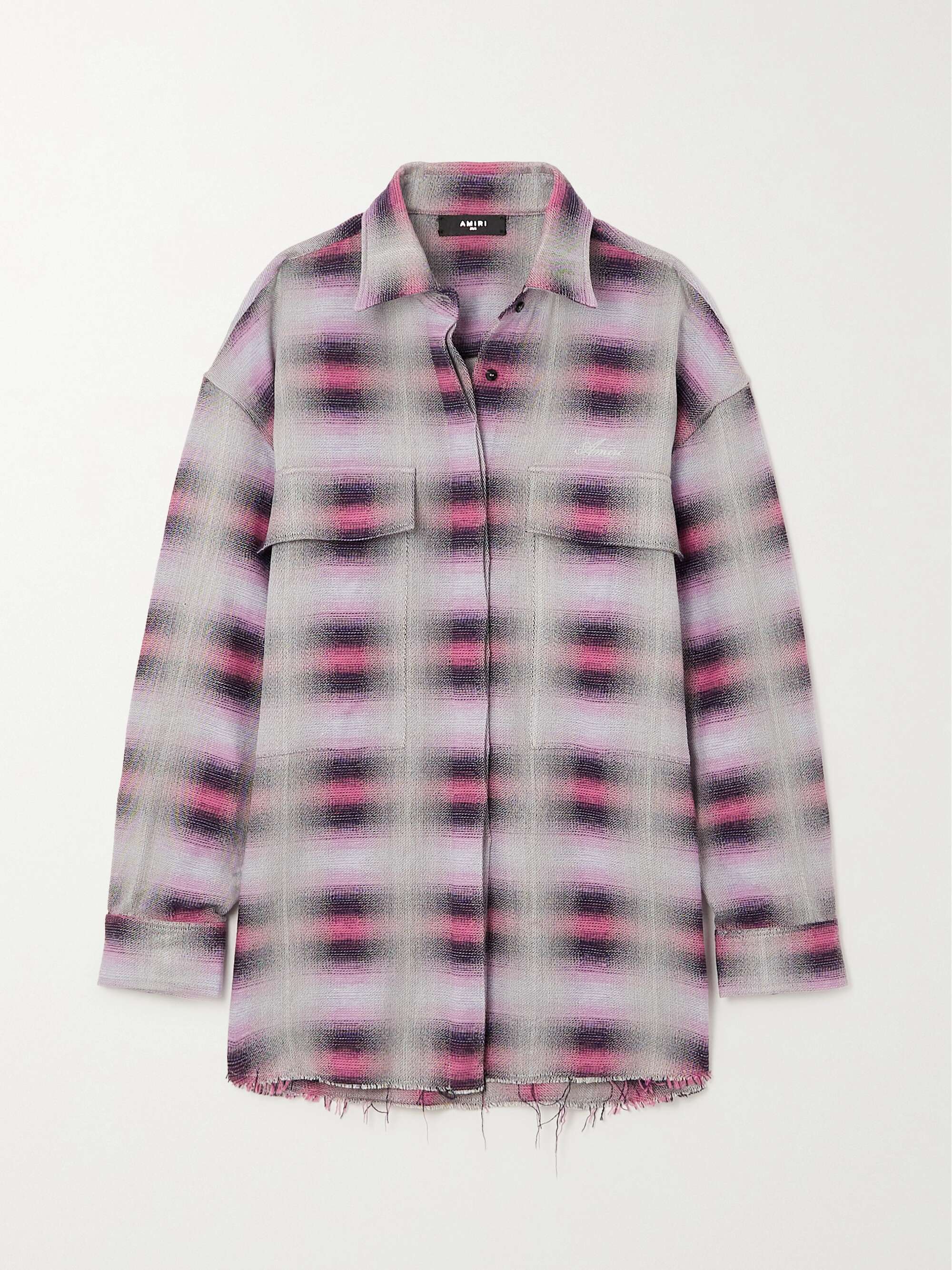 AMIRI Distressed checked flannel shirt | NET-A-PORTER