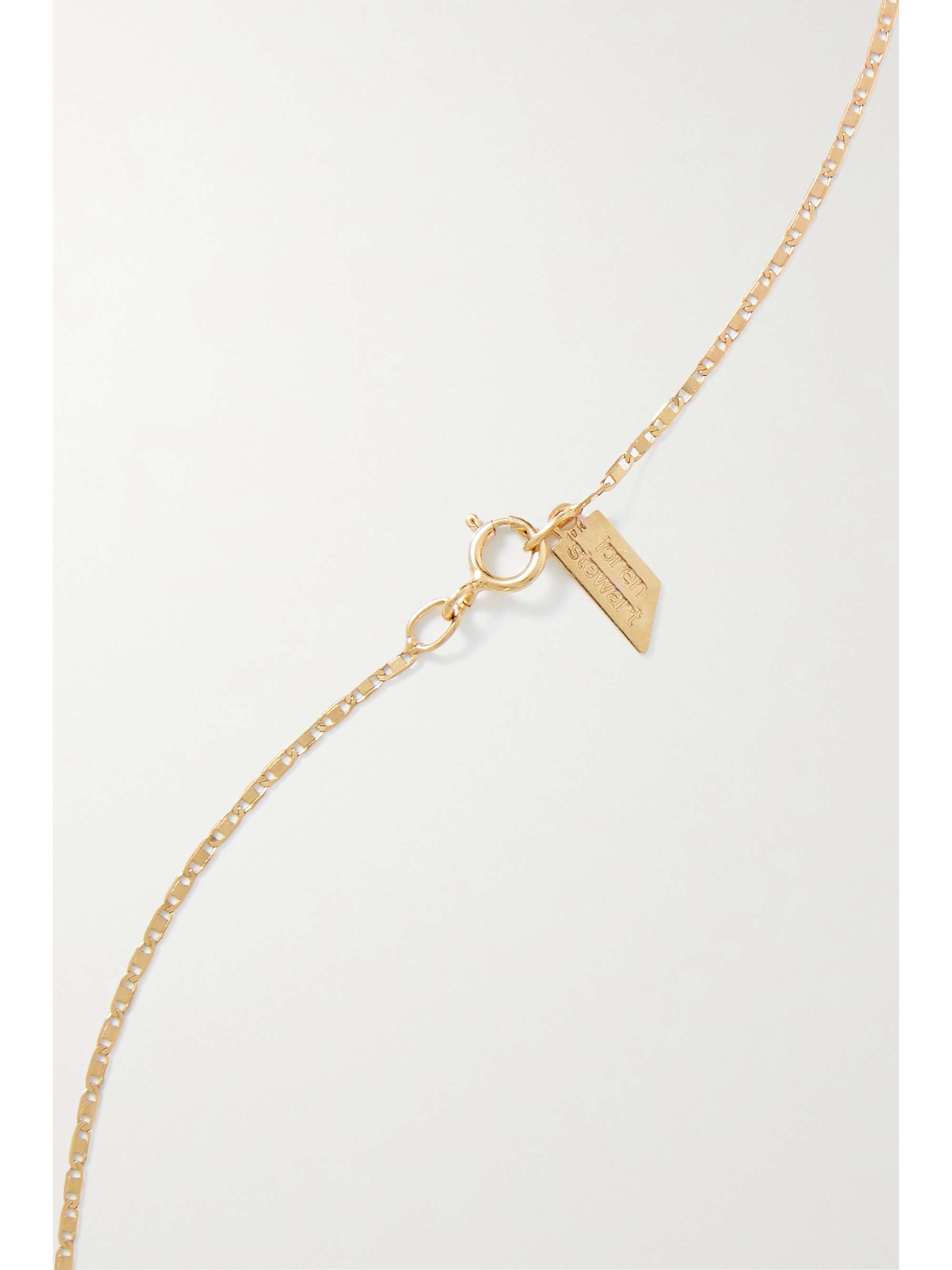 LOREN STEWART Valentino 10-karat gold agate necklace