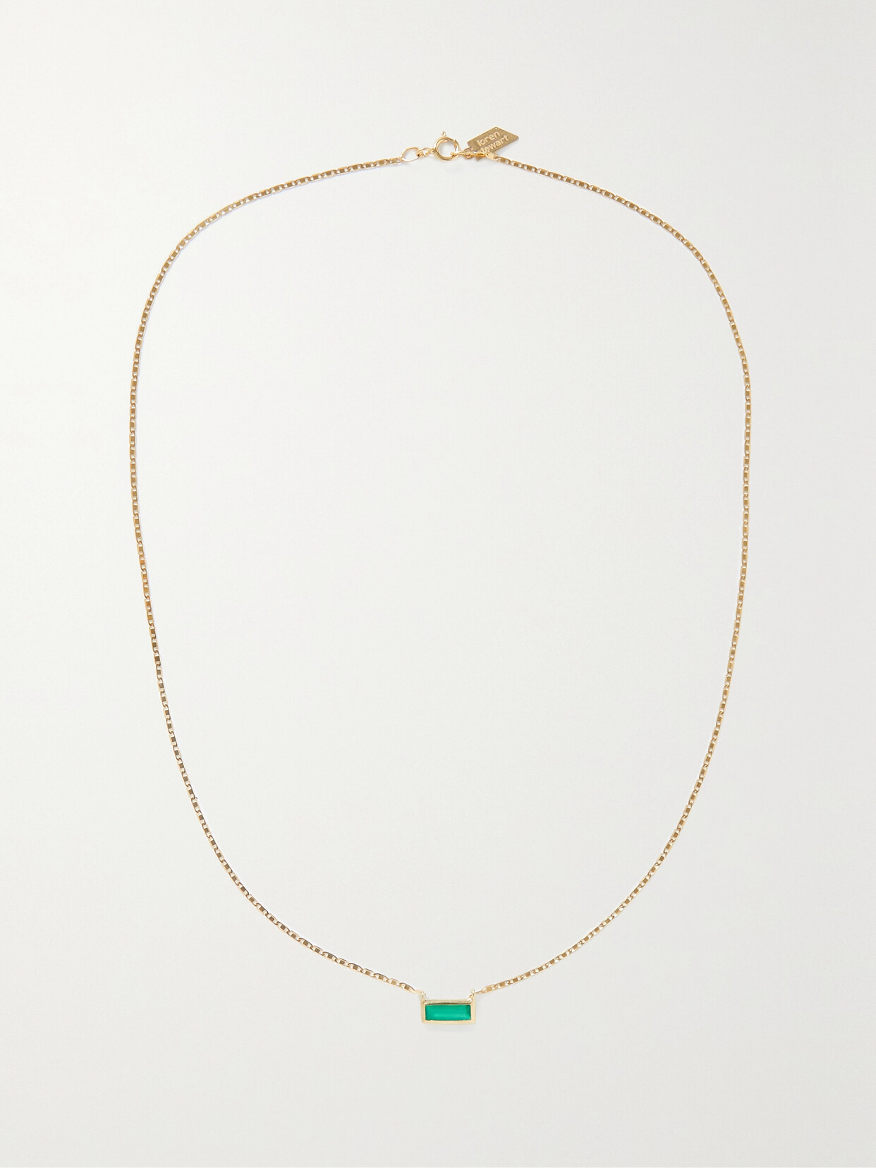 Loren Stewart Valentino 10-karat Gold Agate Necklace