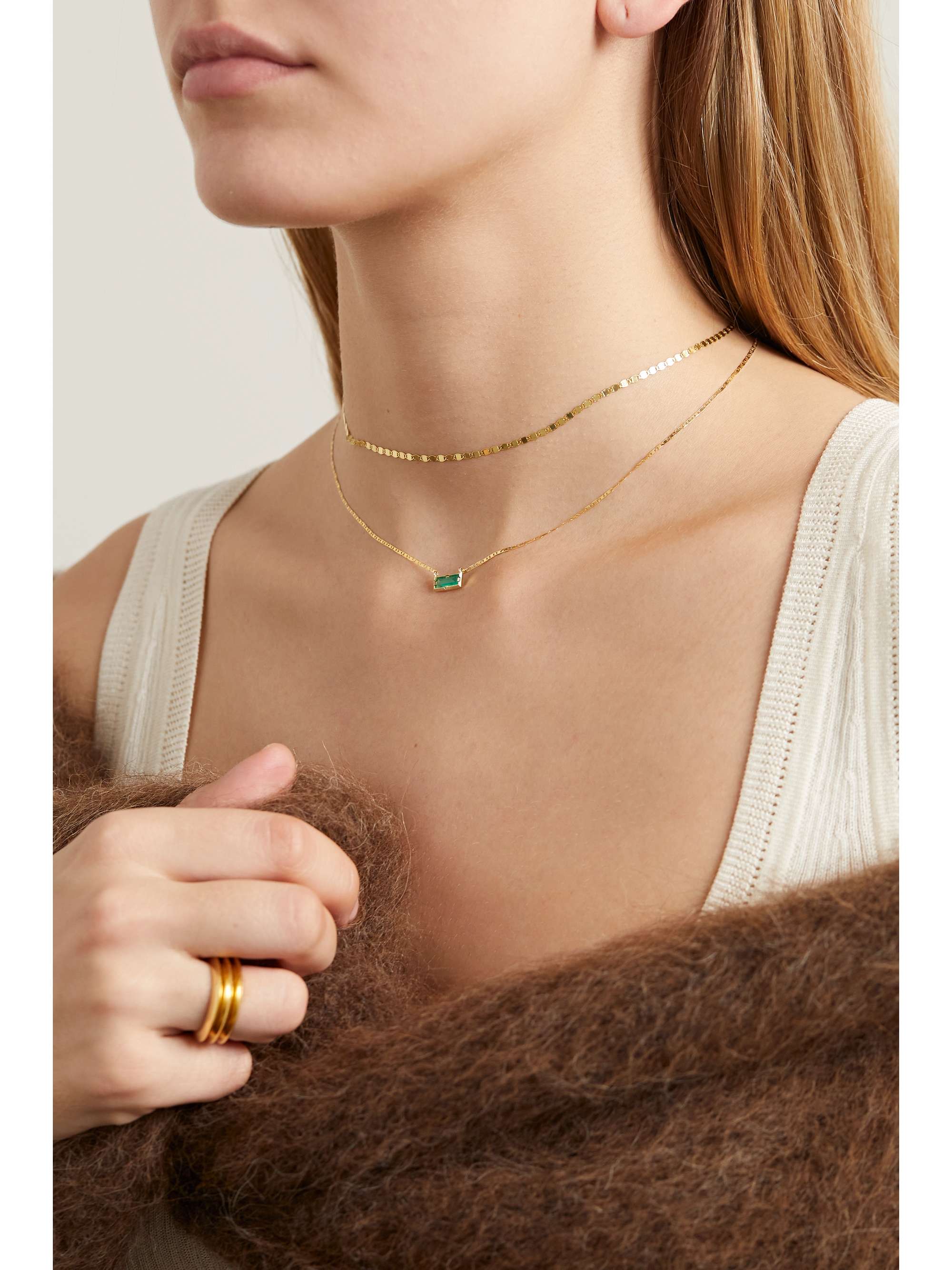 Gold agate best sale necklace