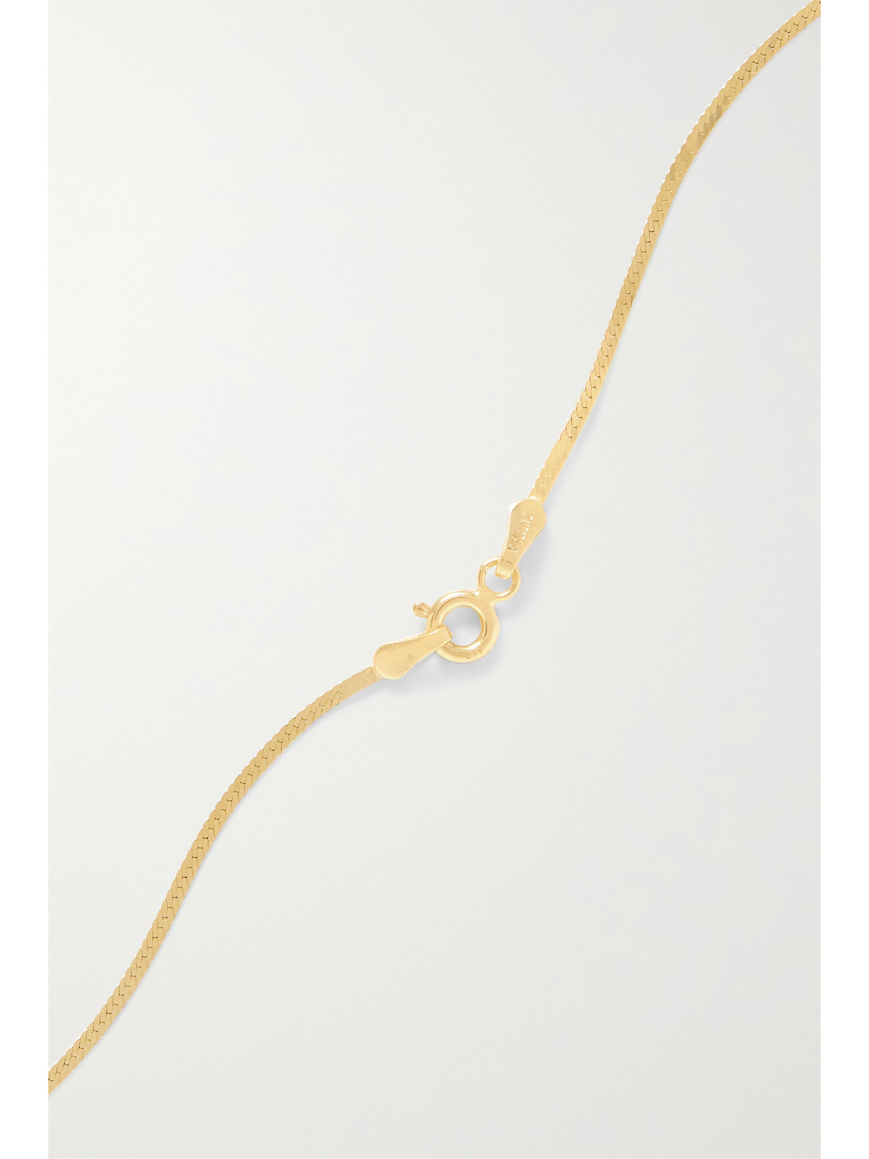 Shop Loren Stewart + Net Sustain Demi Herringbone 10-karat Recycled Gold Necklace