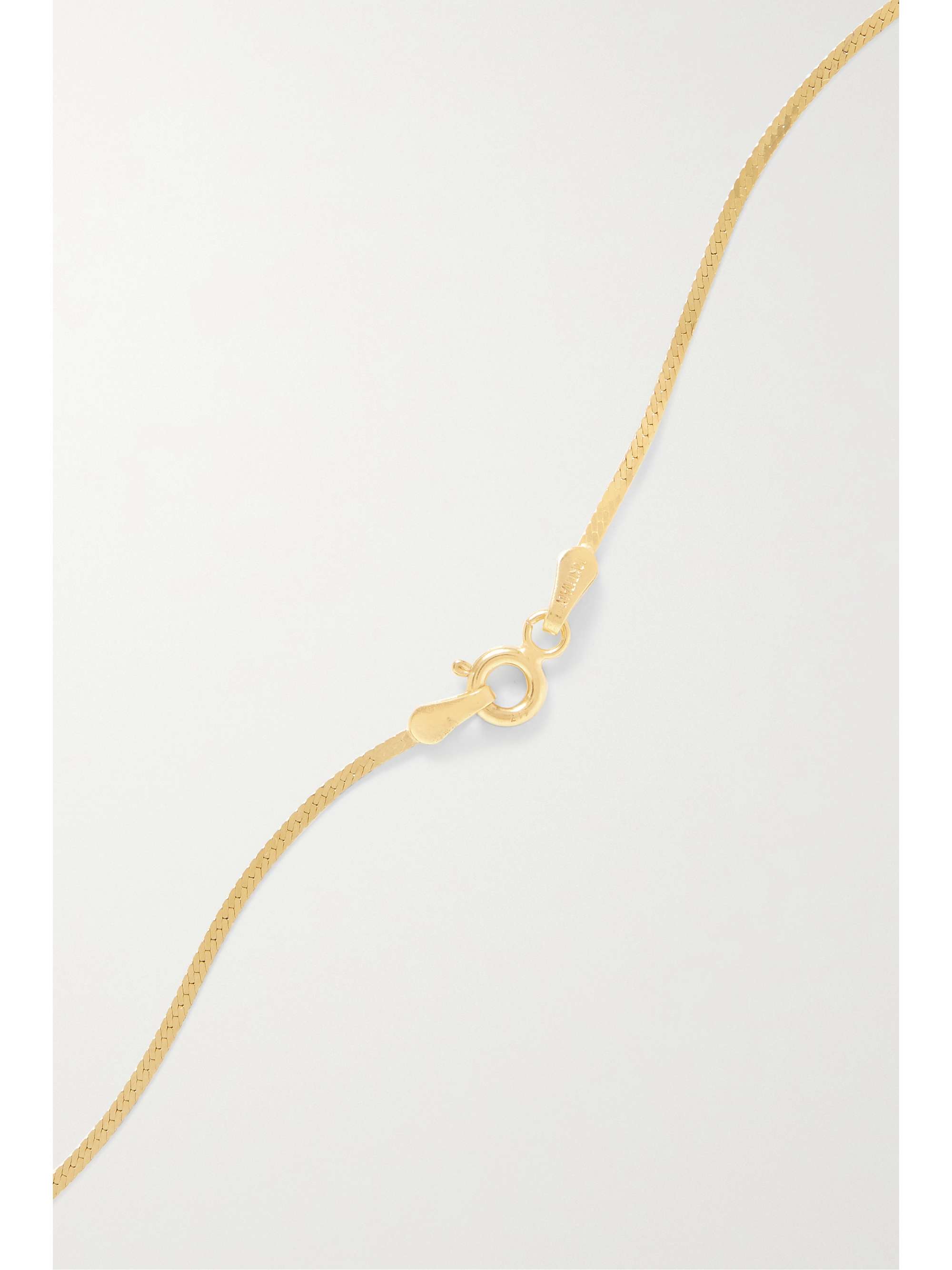 LOREN STEWART Demi Herringbone 10-karat gold necklace