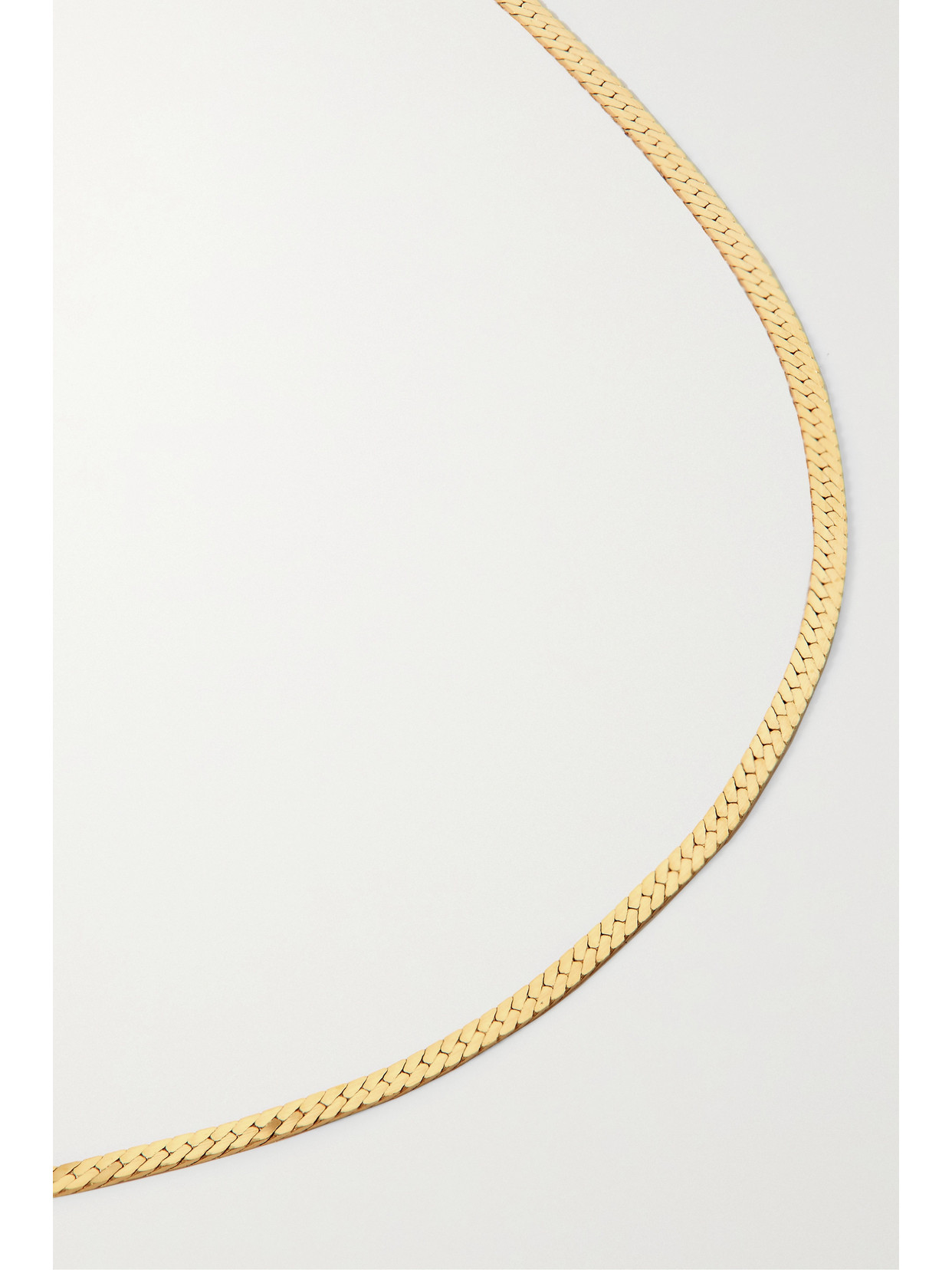 Shop Loren Stewart + Net Sustain Demi Herringbone 10-karat Recycled Gold Necklace