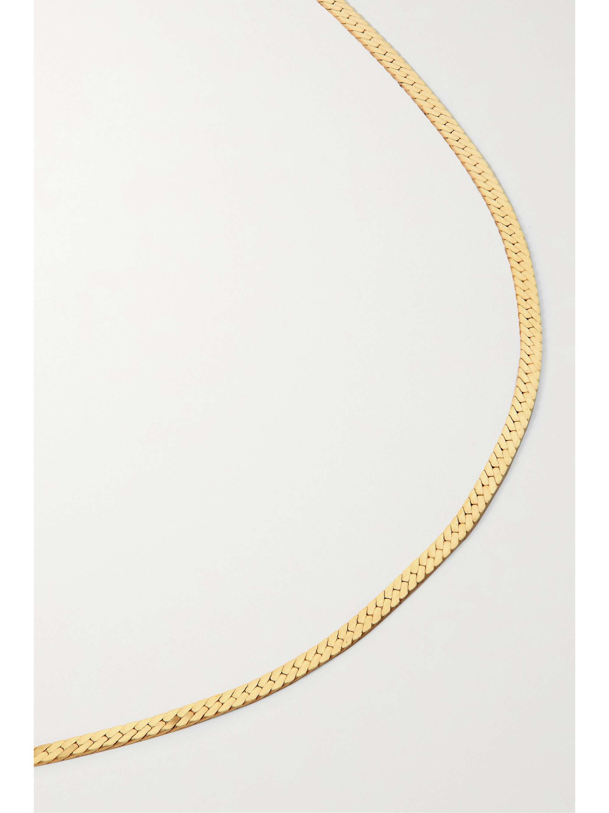 LOREN STEWART Demi Herringbone 10-karat gold necklace