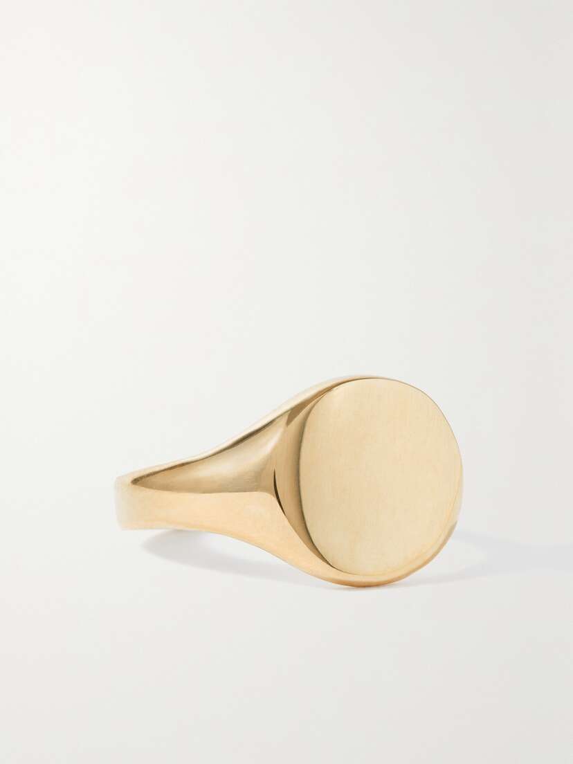 Loren Stewart + Net Sustain Baby 1-karat Recycled Gold Signet Ring