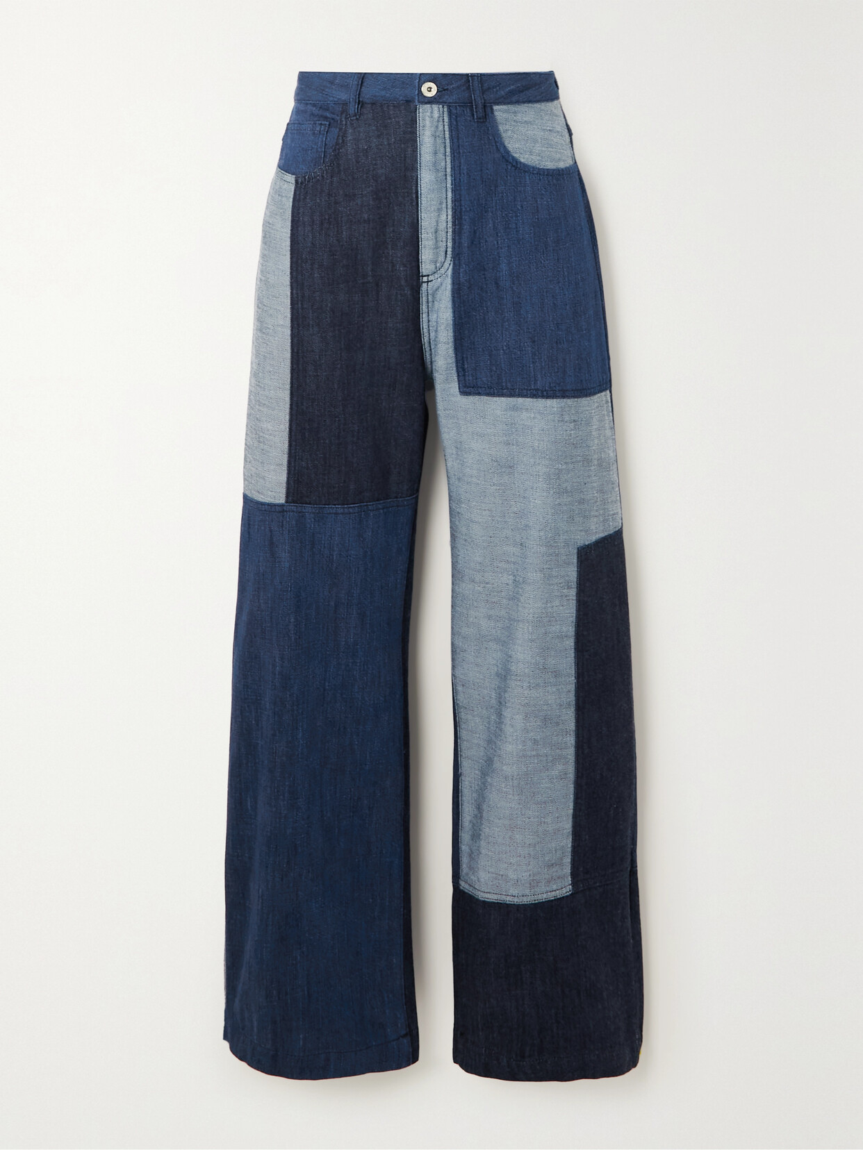 Marques'Almeida Rem'ade Patchwork High-rise Boyfriend Jeans