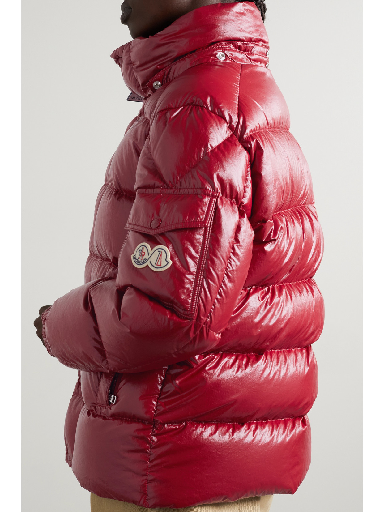 Moncler Genius Maya Quilted Shell Down Jacket In Red