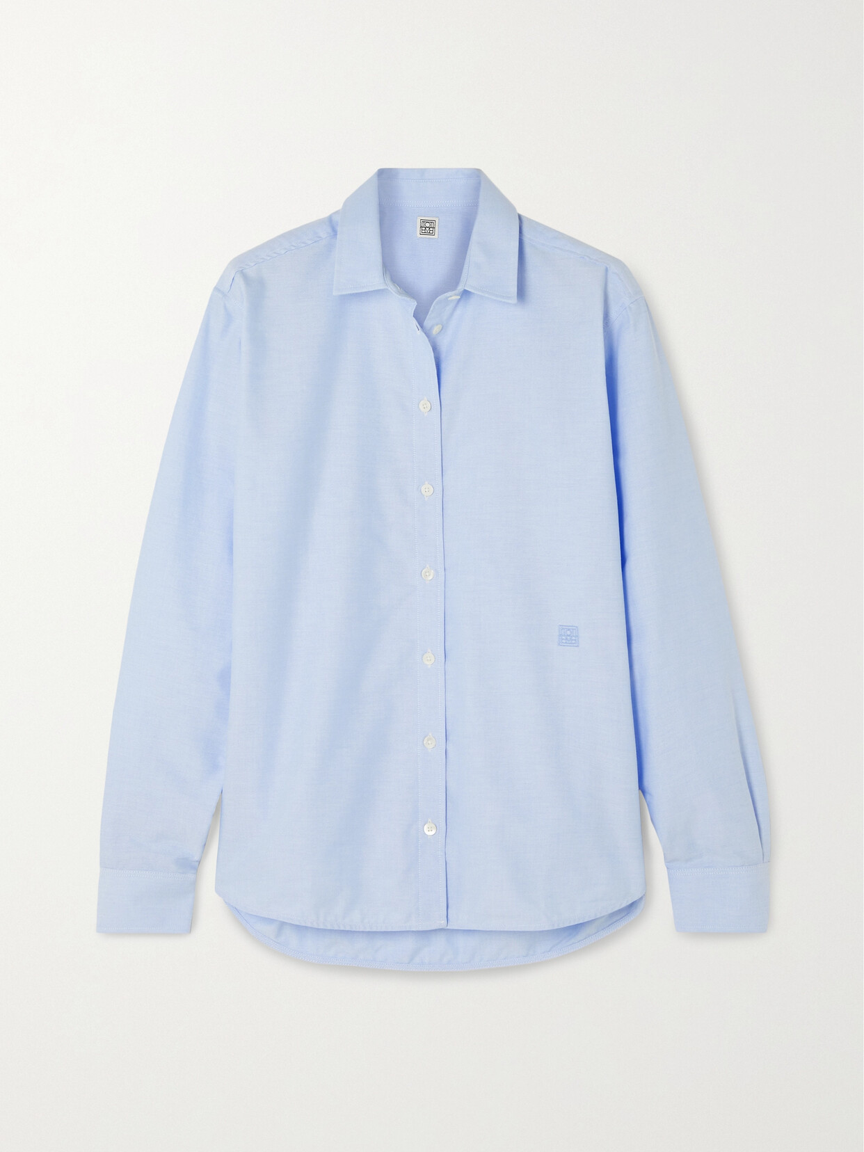 TOTEME - + Net Sustain Signature Organic Cotton-poplin Shirt - Blue