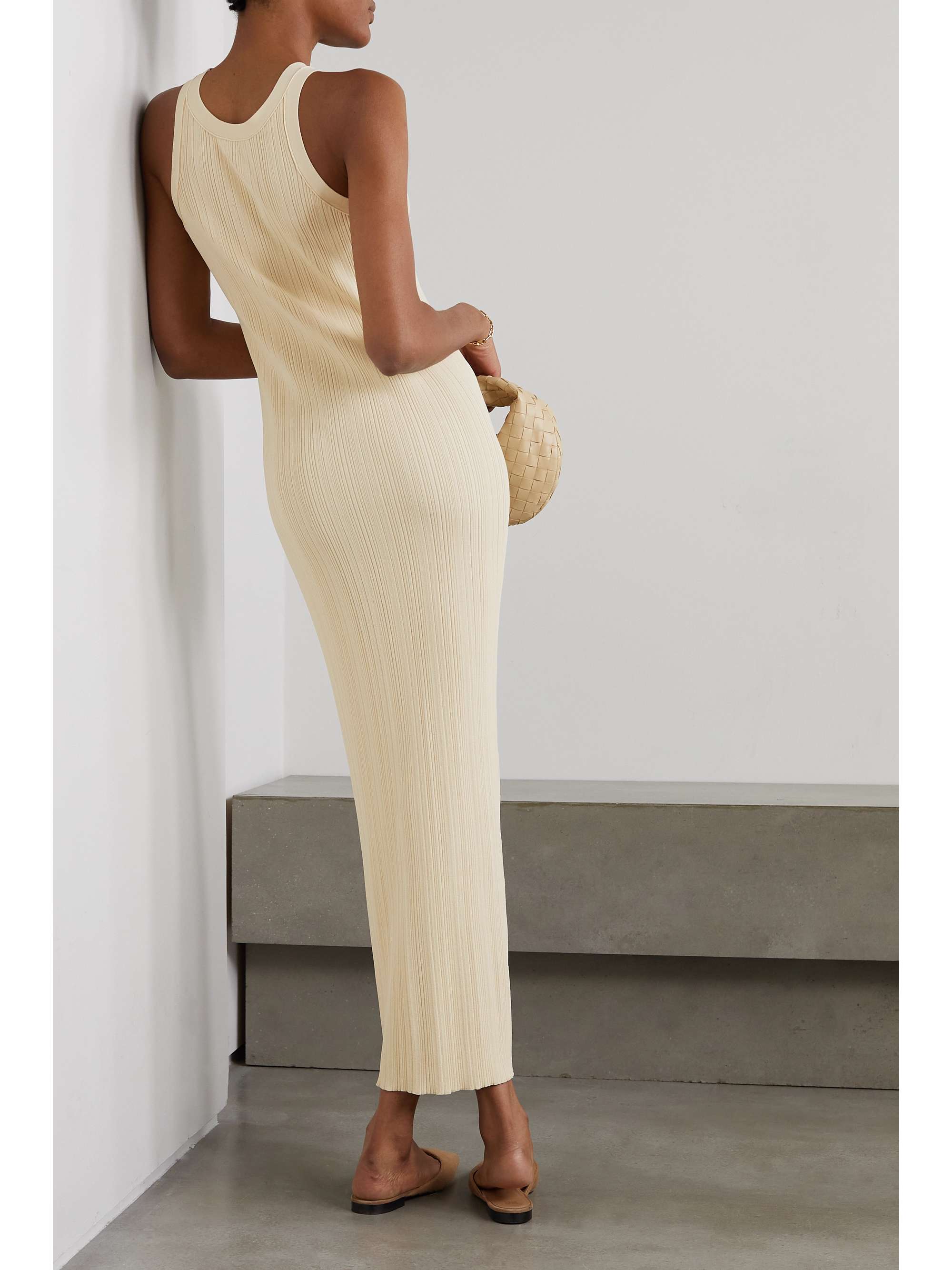TOTEME Ribbedknit midi dress NETAPORTER