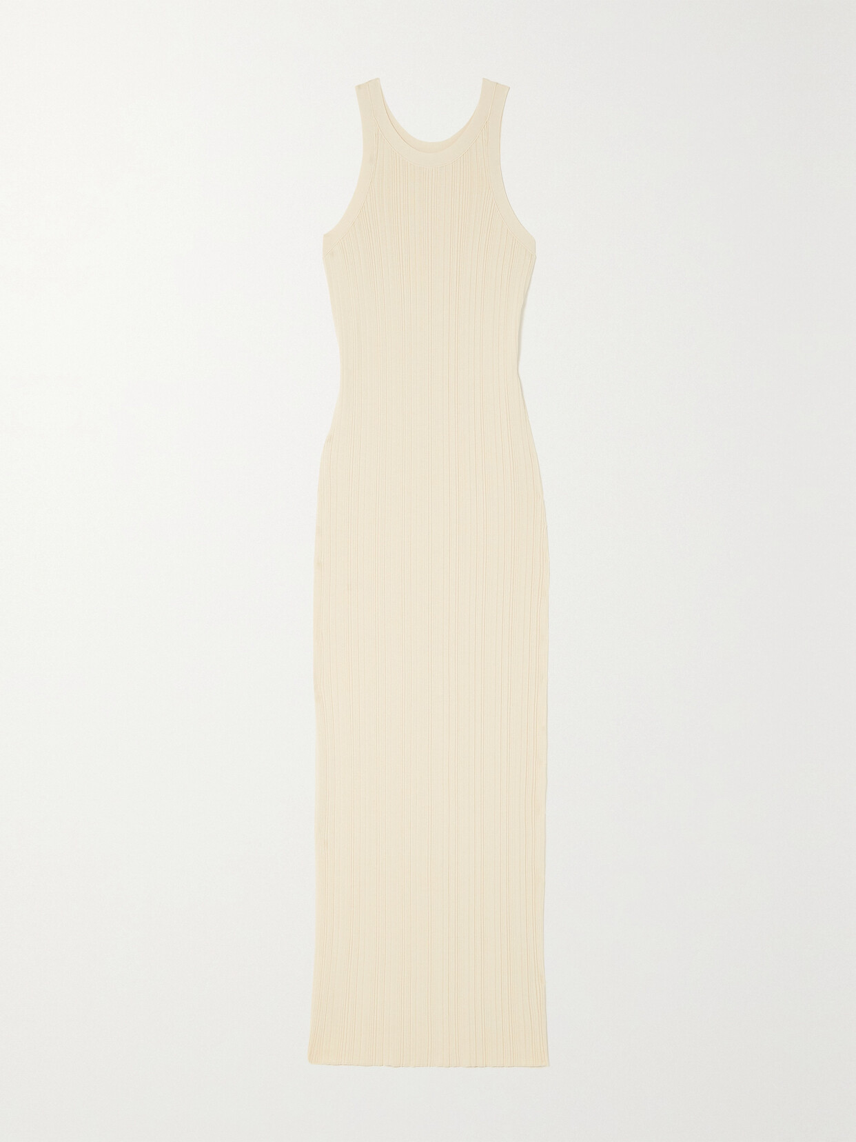 TOTÊME + NET SUSTAIN RIBBED-KNIT MIDI DRESS