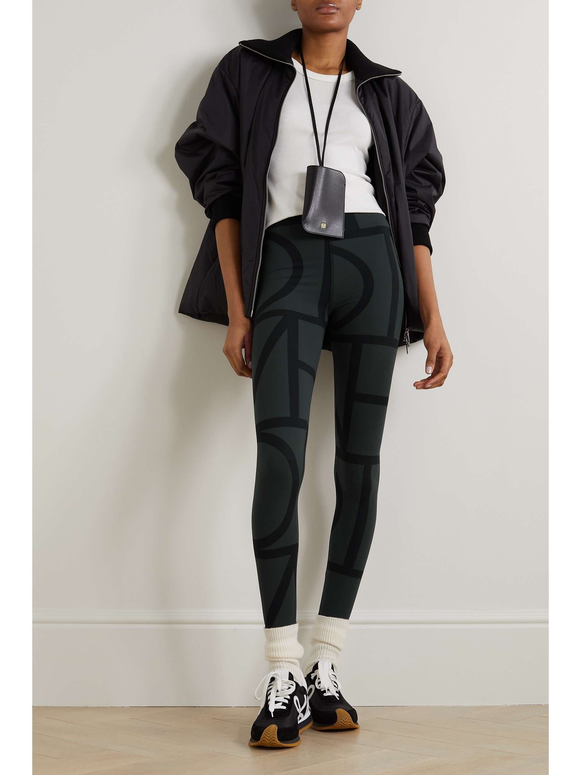 TOTEME Printed recycled stretch-jersey leggings