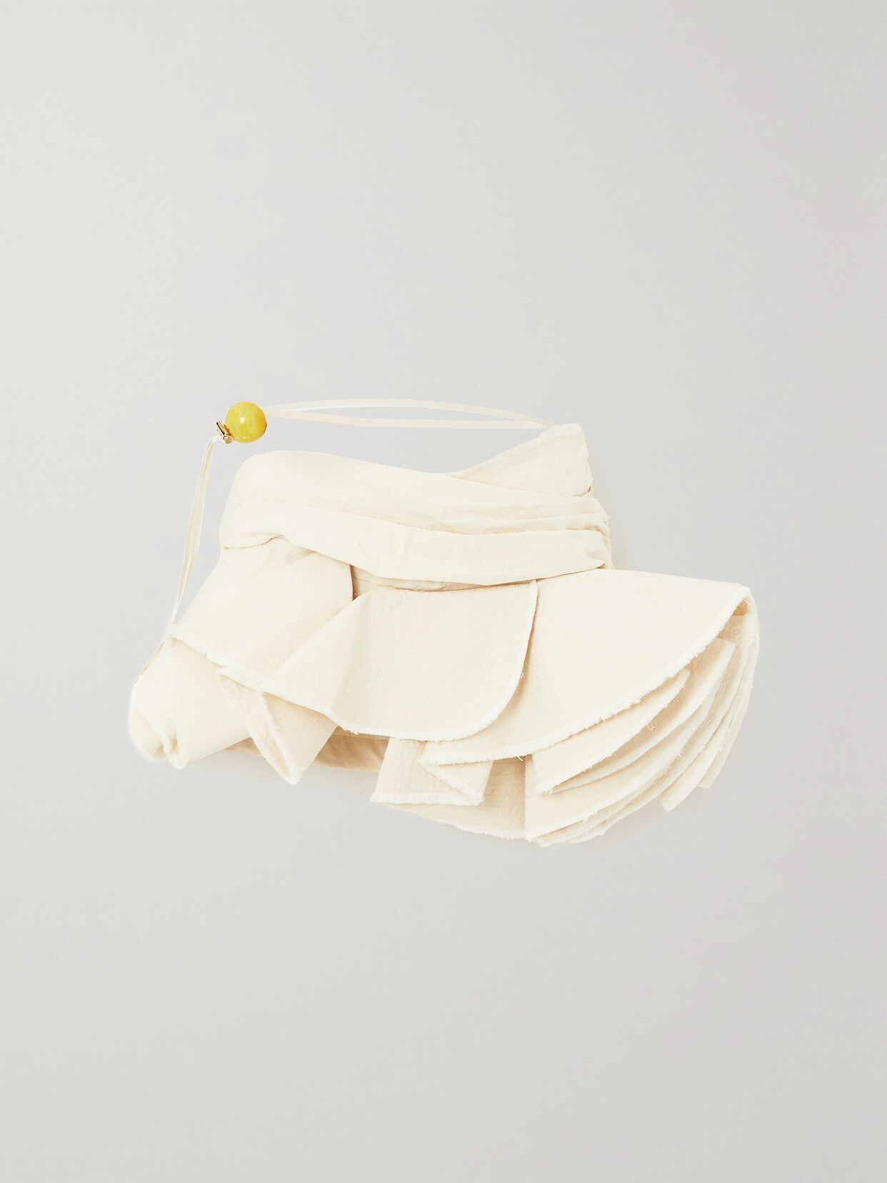 JACQUEMUS ARTICHAUT RUFFLED COTTON MINI SKIRT