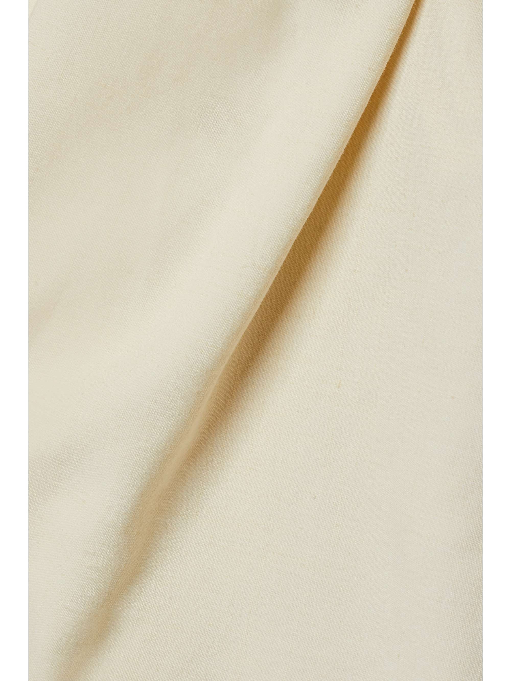 JACQUEMUS Fringed ruched canvas mini skirt