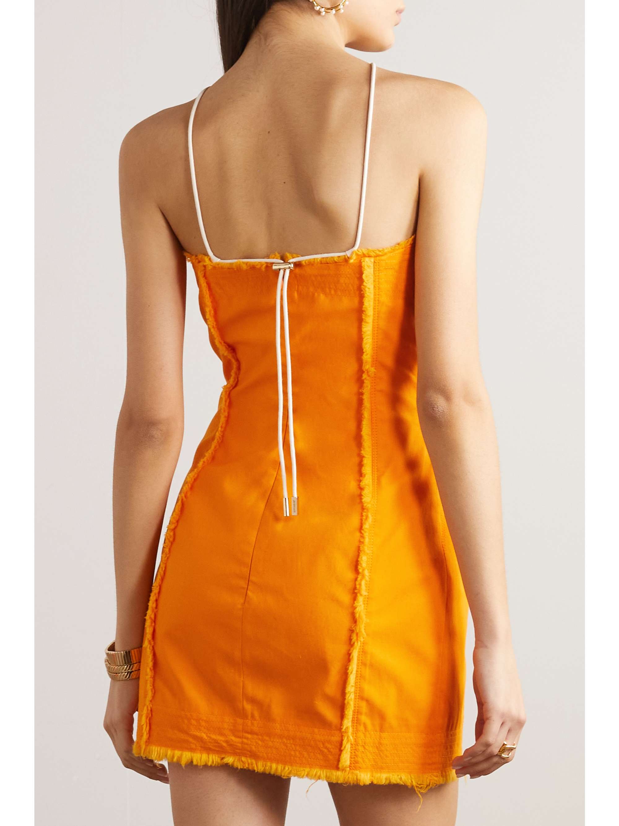 JACQUEMUS Strapless cotton mini dress