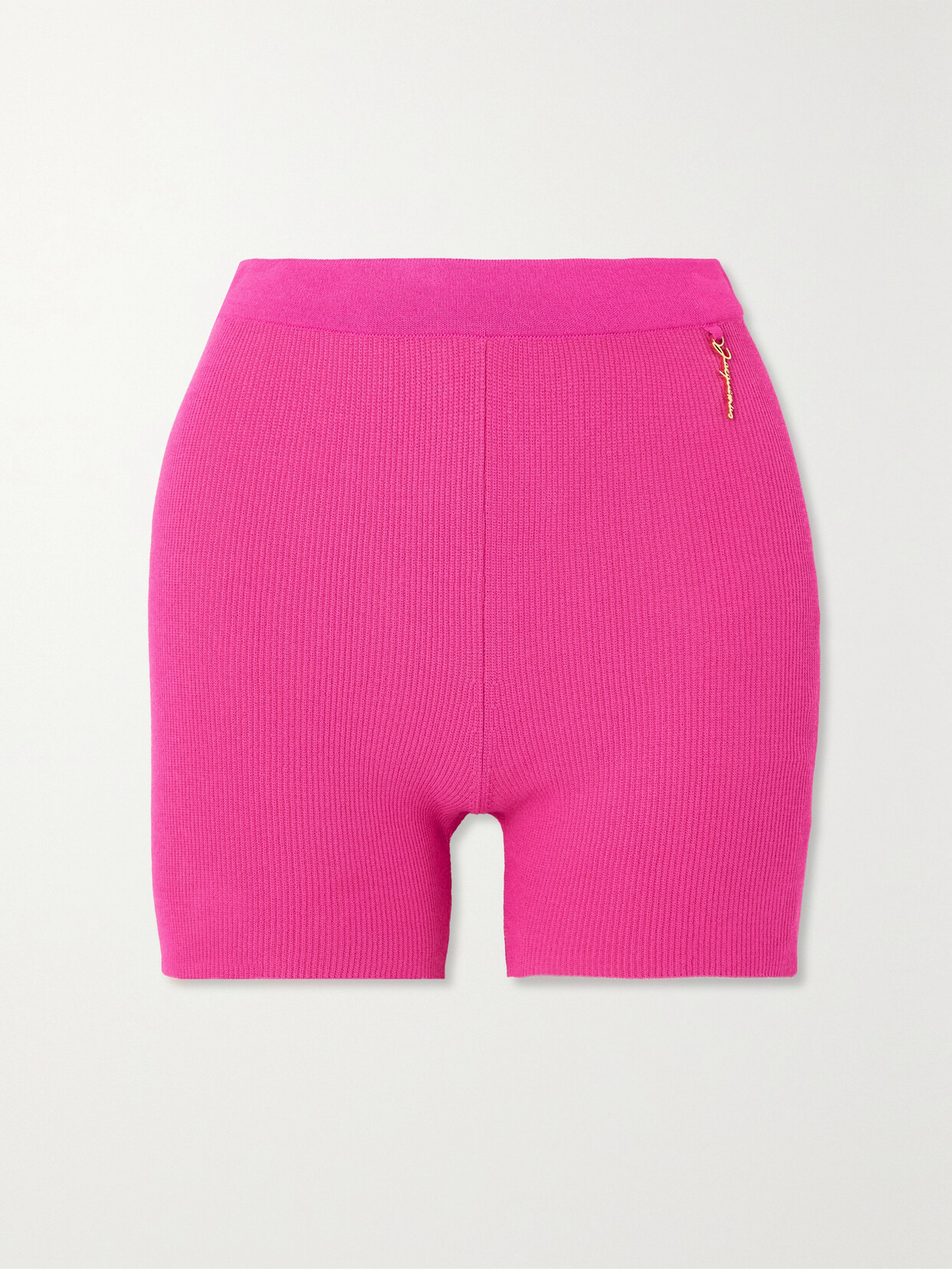 Jacquemus - Pralu Embellished Ribbed-knit Shorts - Pink