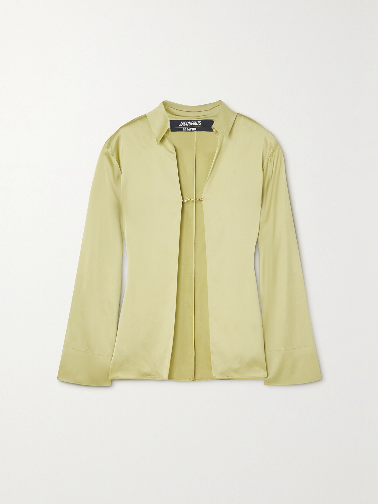 Jacquemus - Notte Embellished Satin Shirt - Neutrals