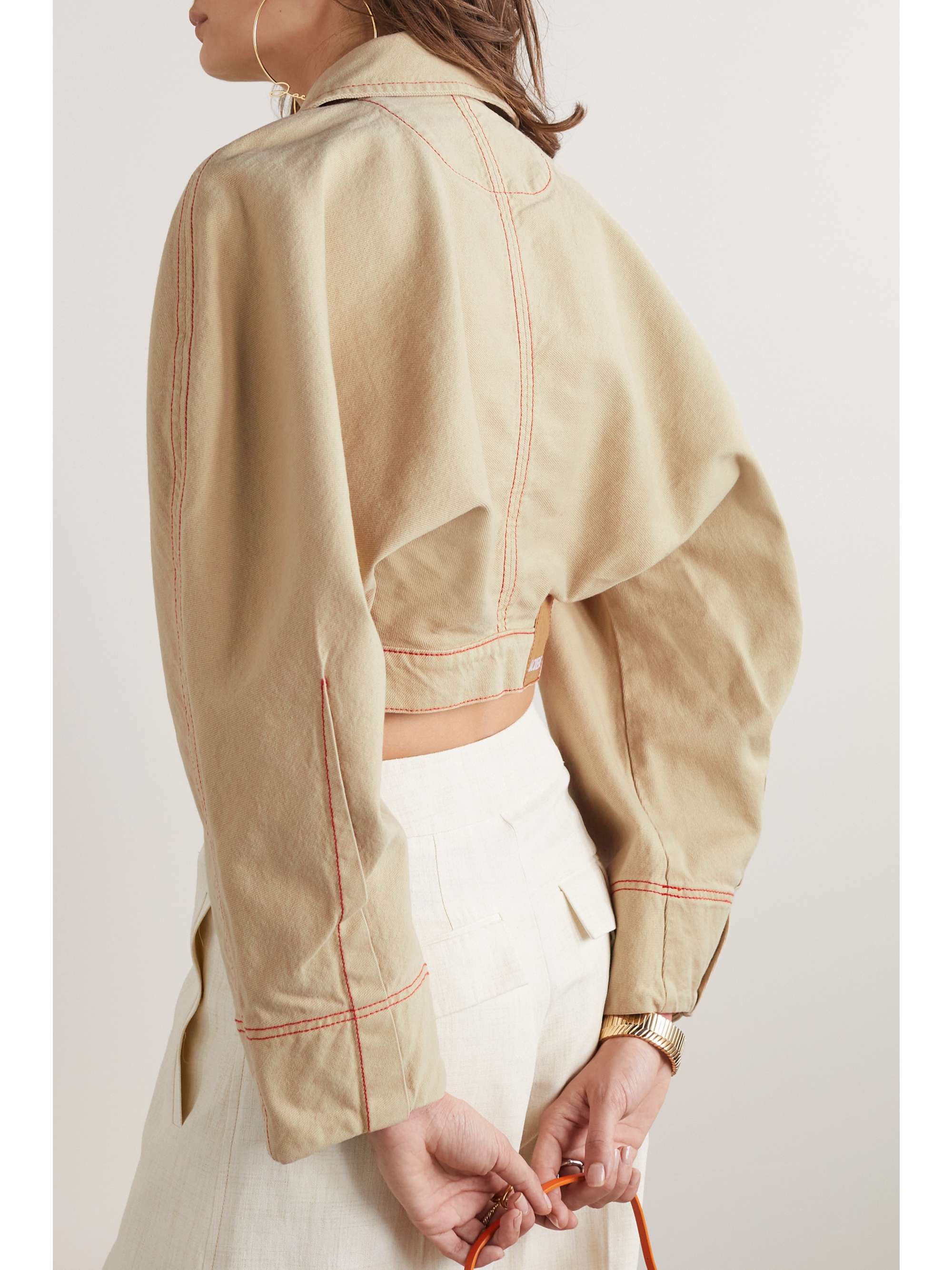 JACQUEMUS Cropped organic cotton-gabardine jacket