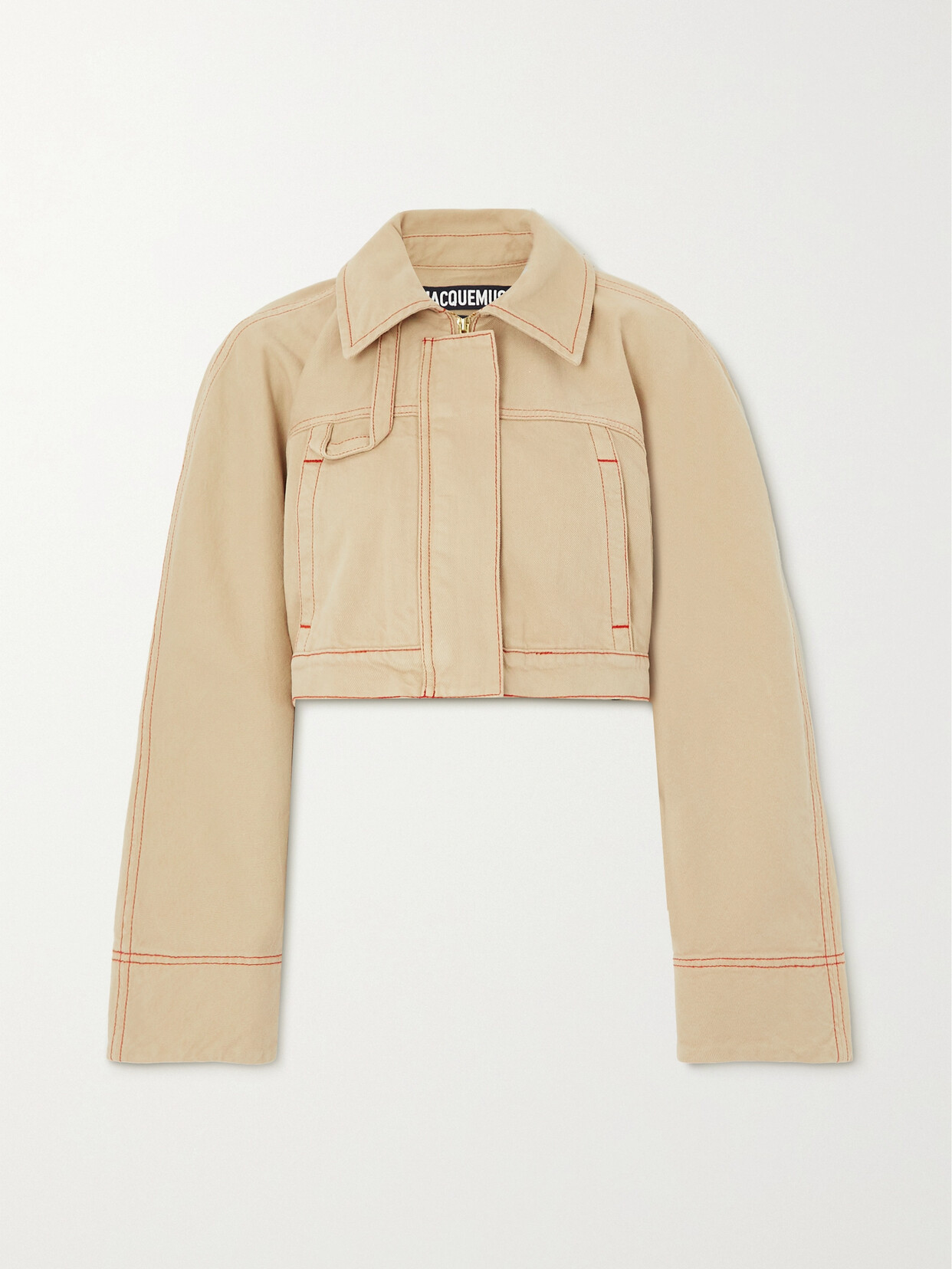 Jacquemus La Veste De Nimes Meio Denim Jacket In Beige | ModeSens