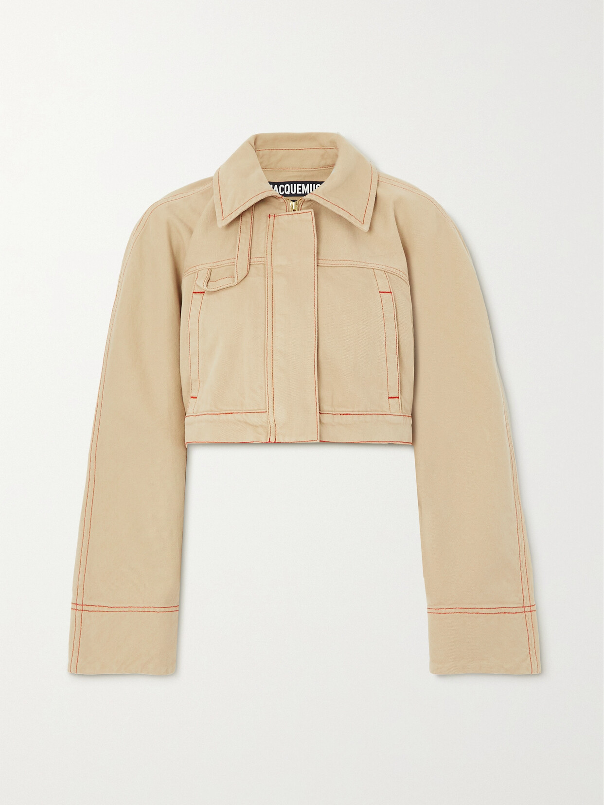 Jacquemus - Cropped Organic Cotton-gabardine Jacket - Neutrals