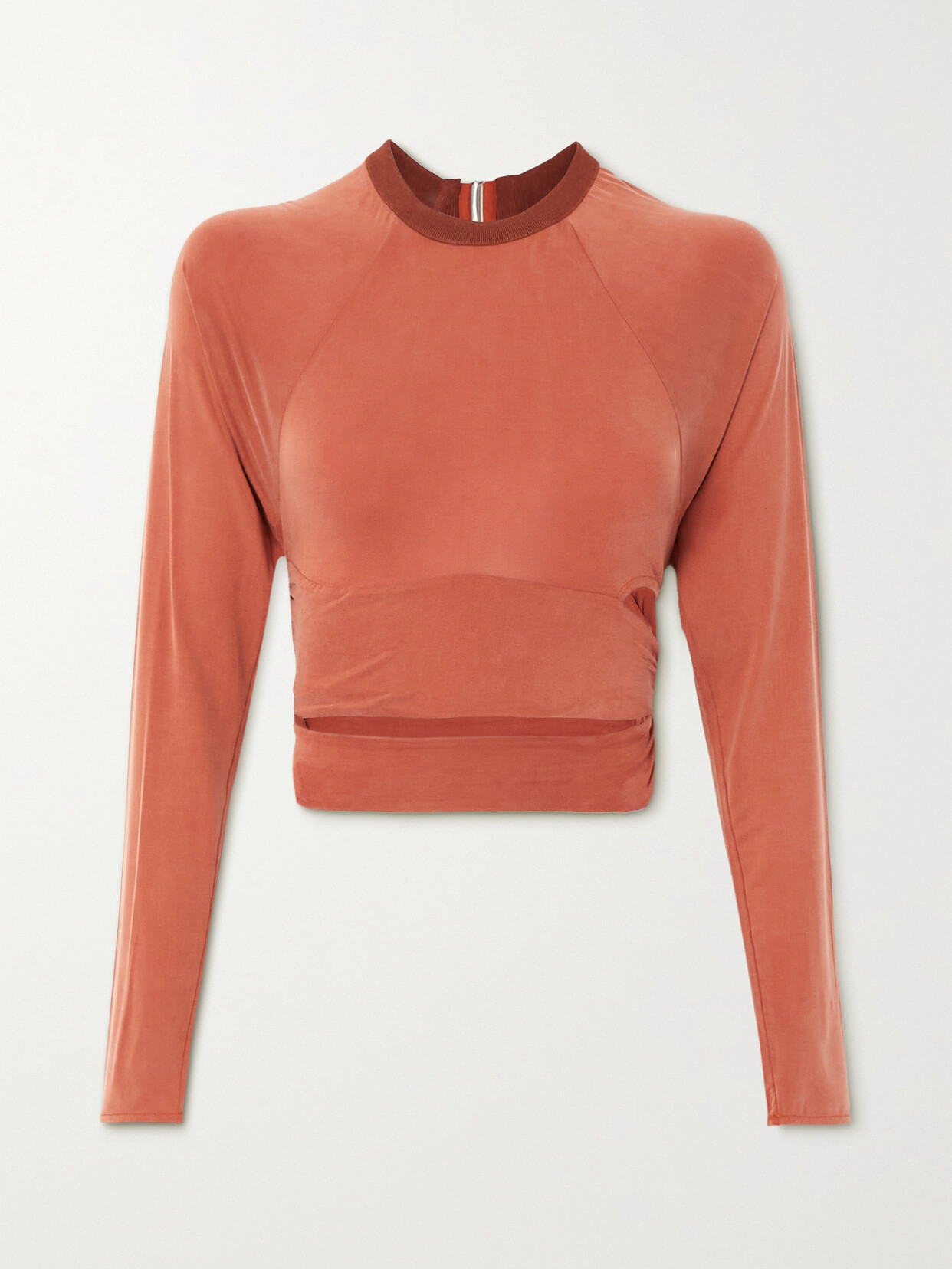 Jacquemus - Espelho Cropped Cutout Stretch-jersey Top - Red