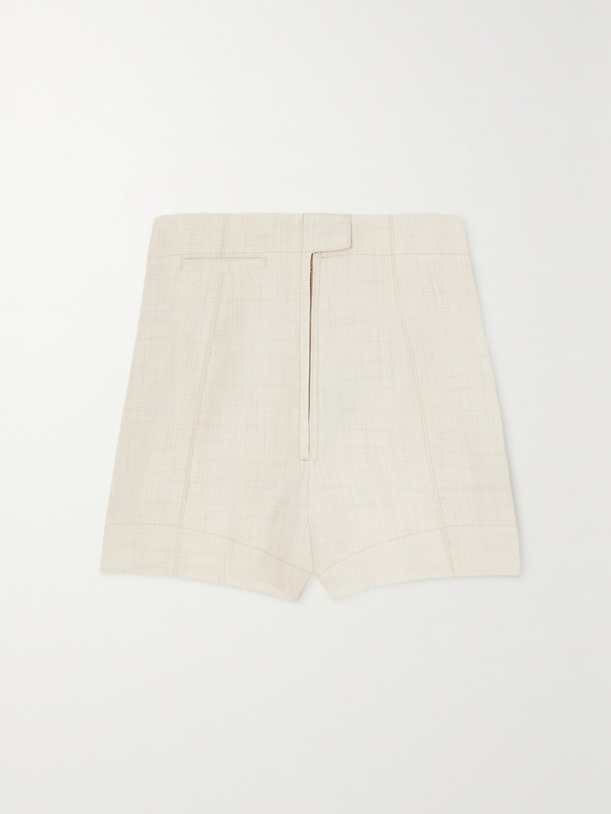 Jacquemus - Cutout Linen-blend Shorts - Off-white