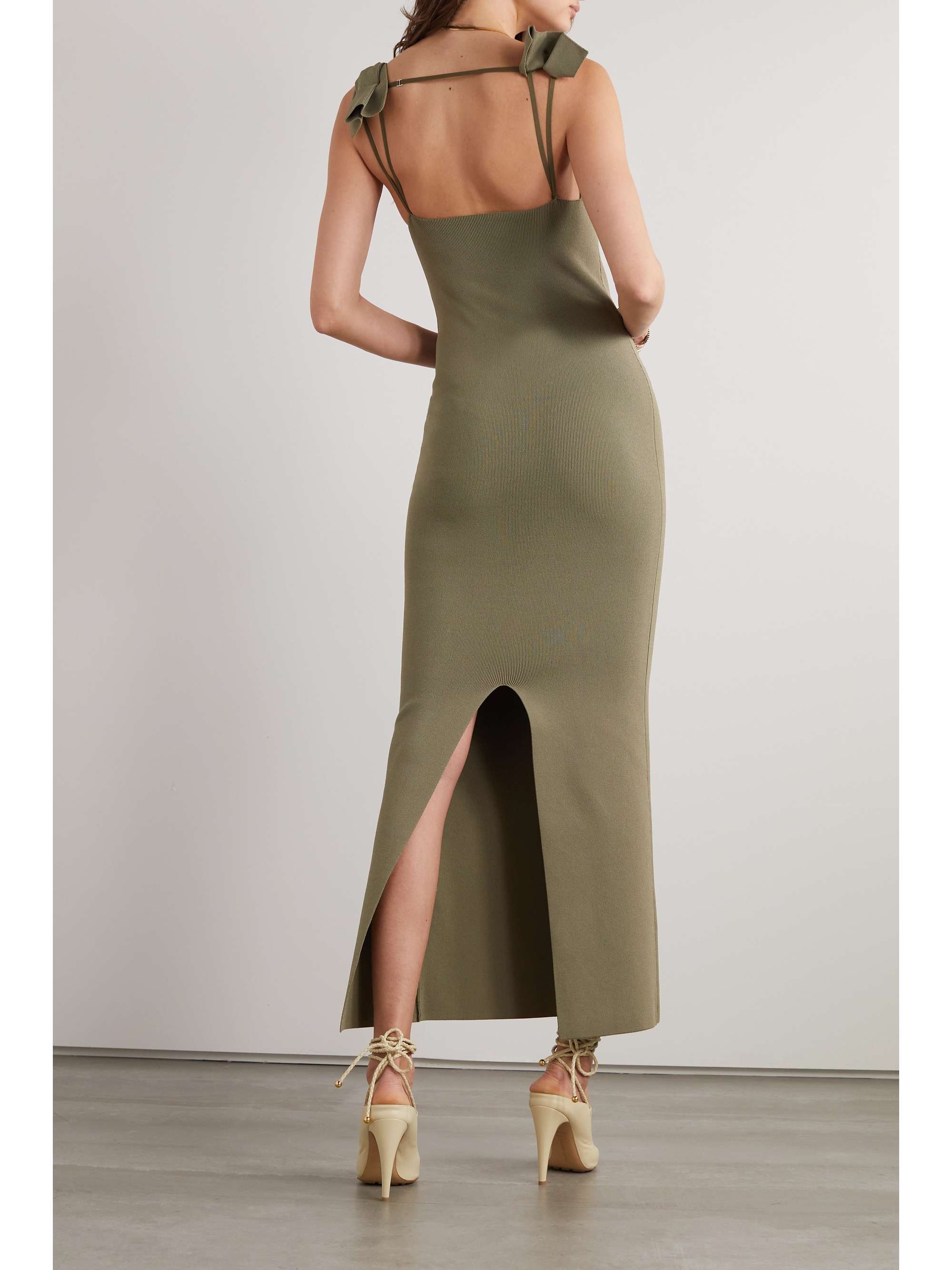 JACQUEMUS Open-back stretch-knit maxi dress
