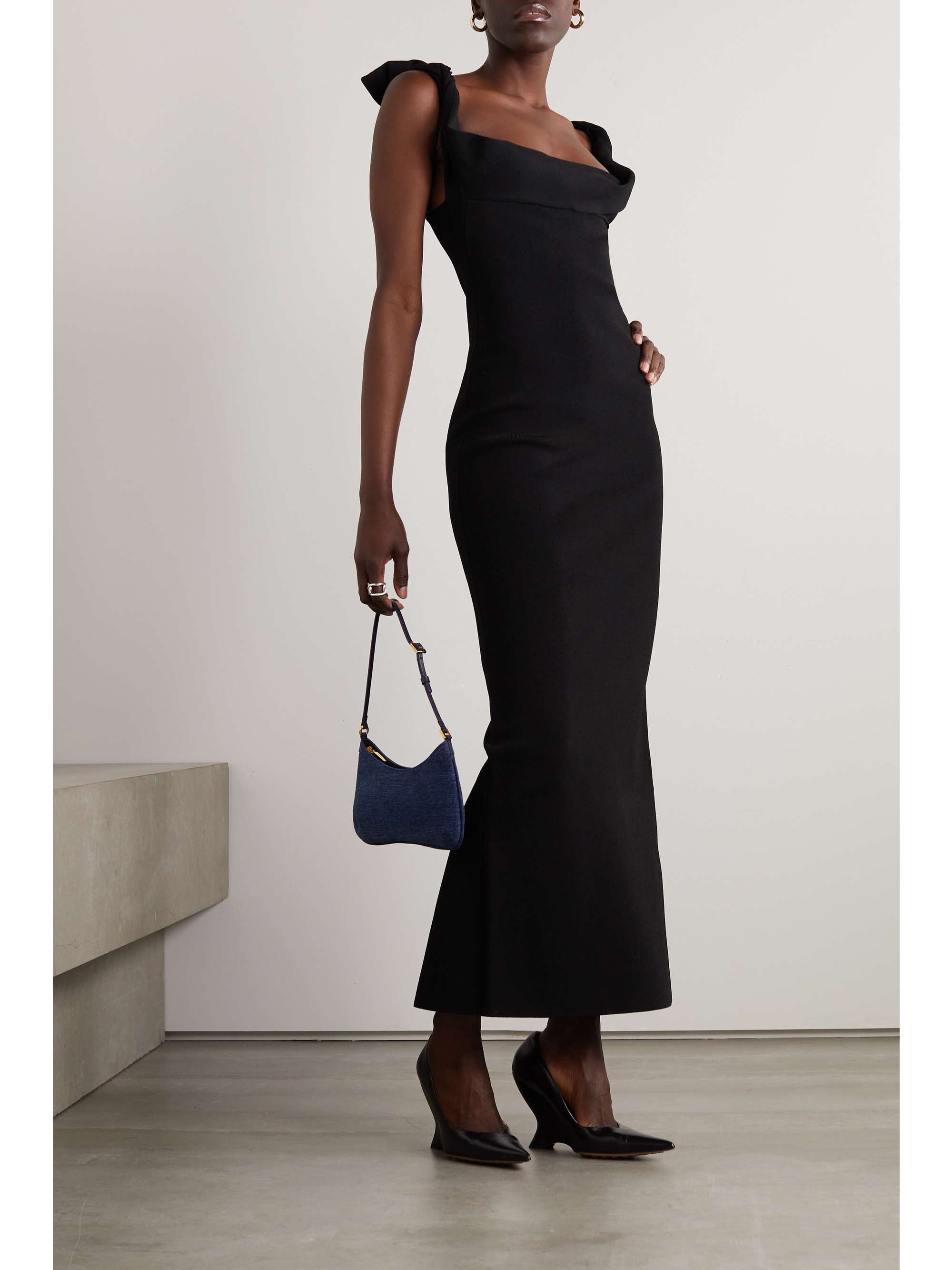 JACQUEMUS Openback stretchknit maxi dress NETAPORTER