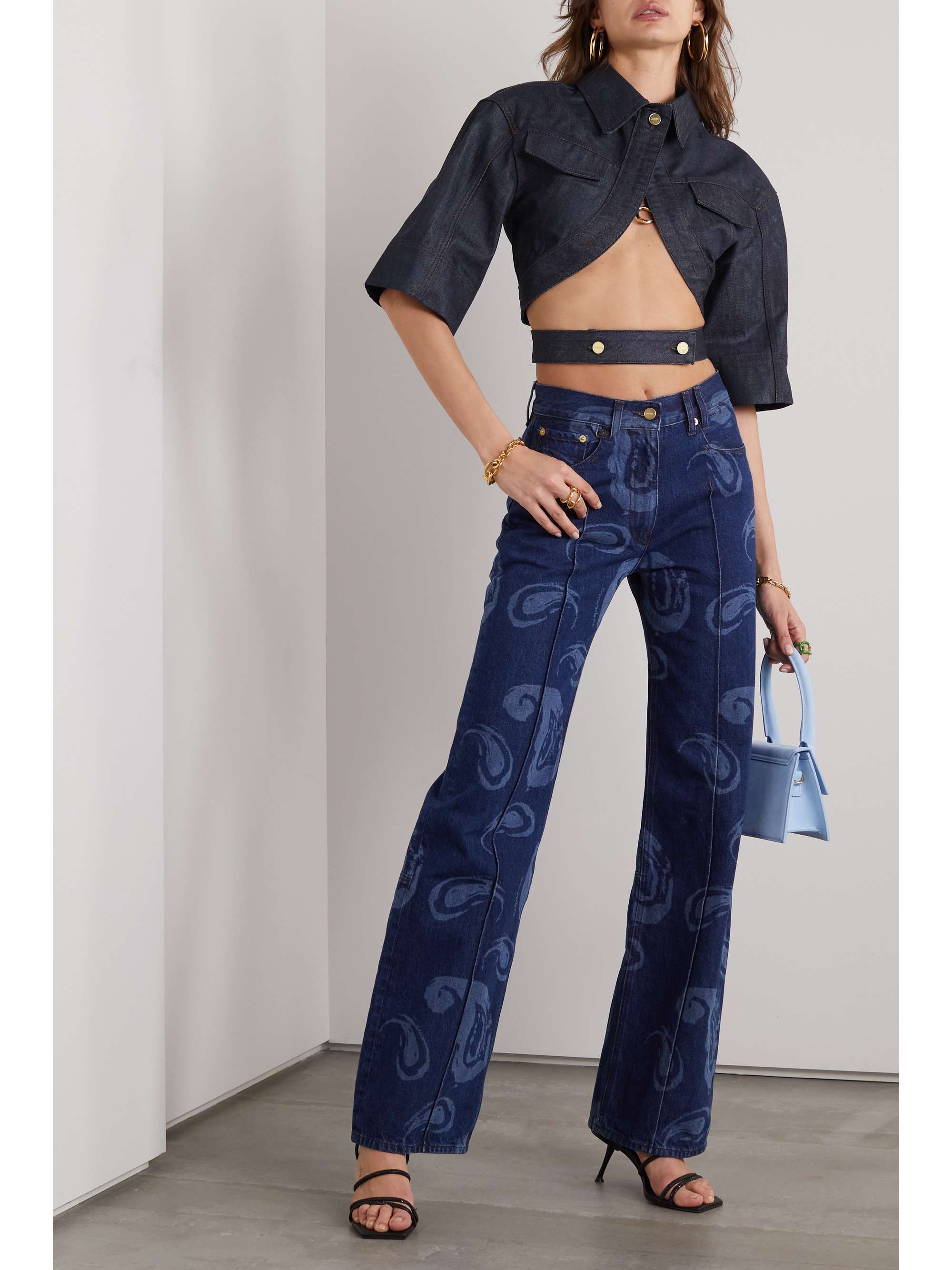 JACQUEMUS オーガニック デニム クロップドシャツ  カットアウト