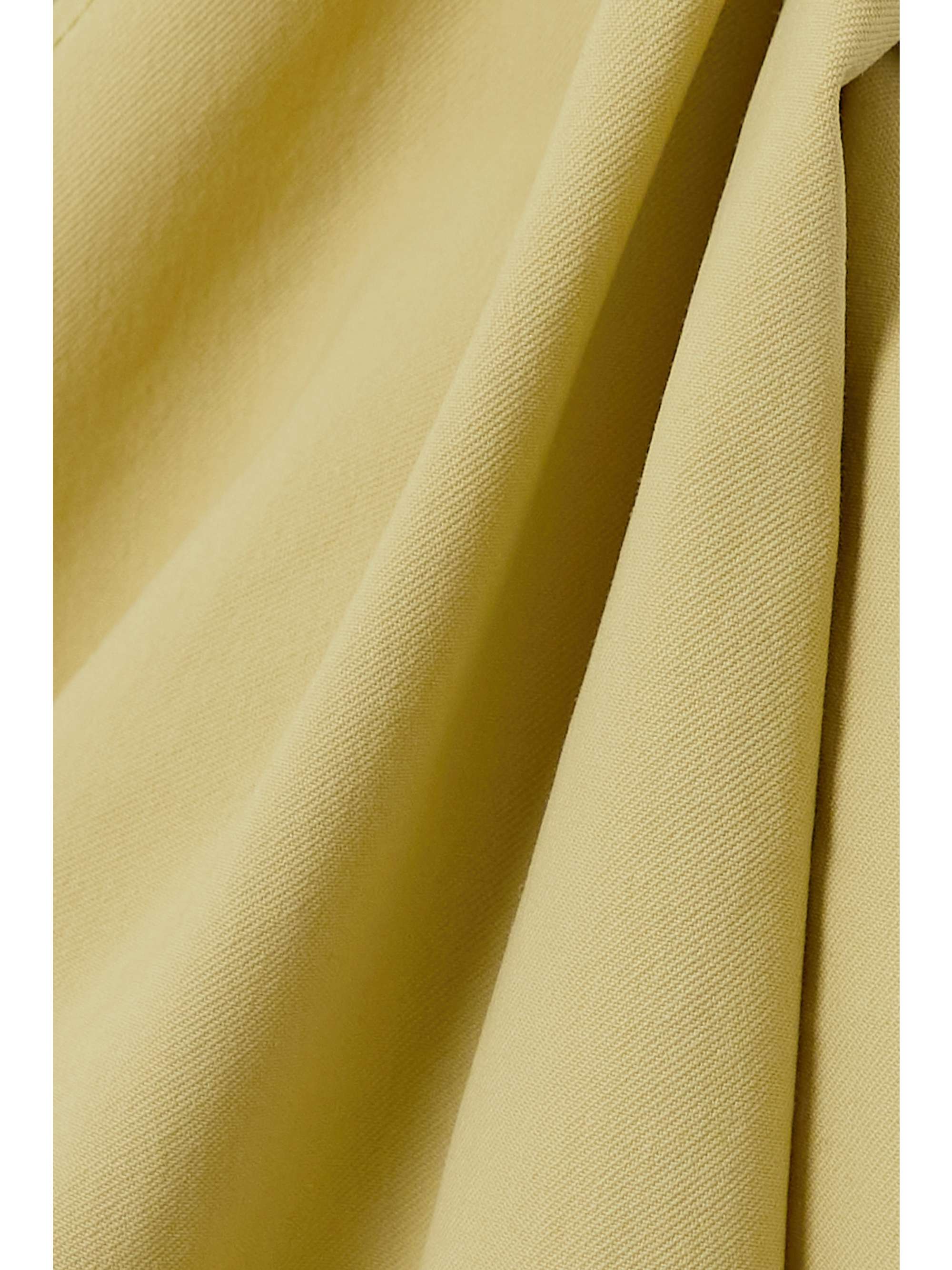 JACQUEMUS Cutout draped stretch-twill mini shirt dress