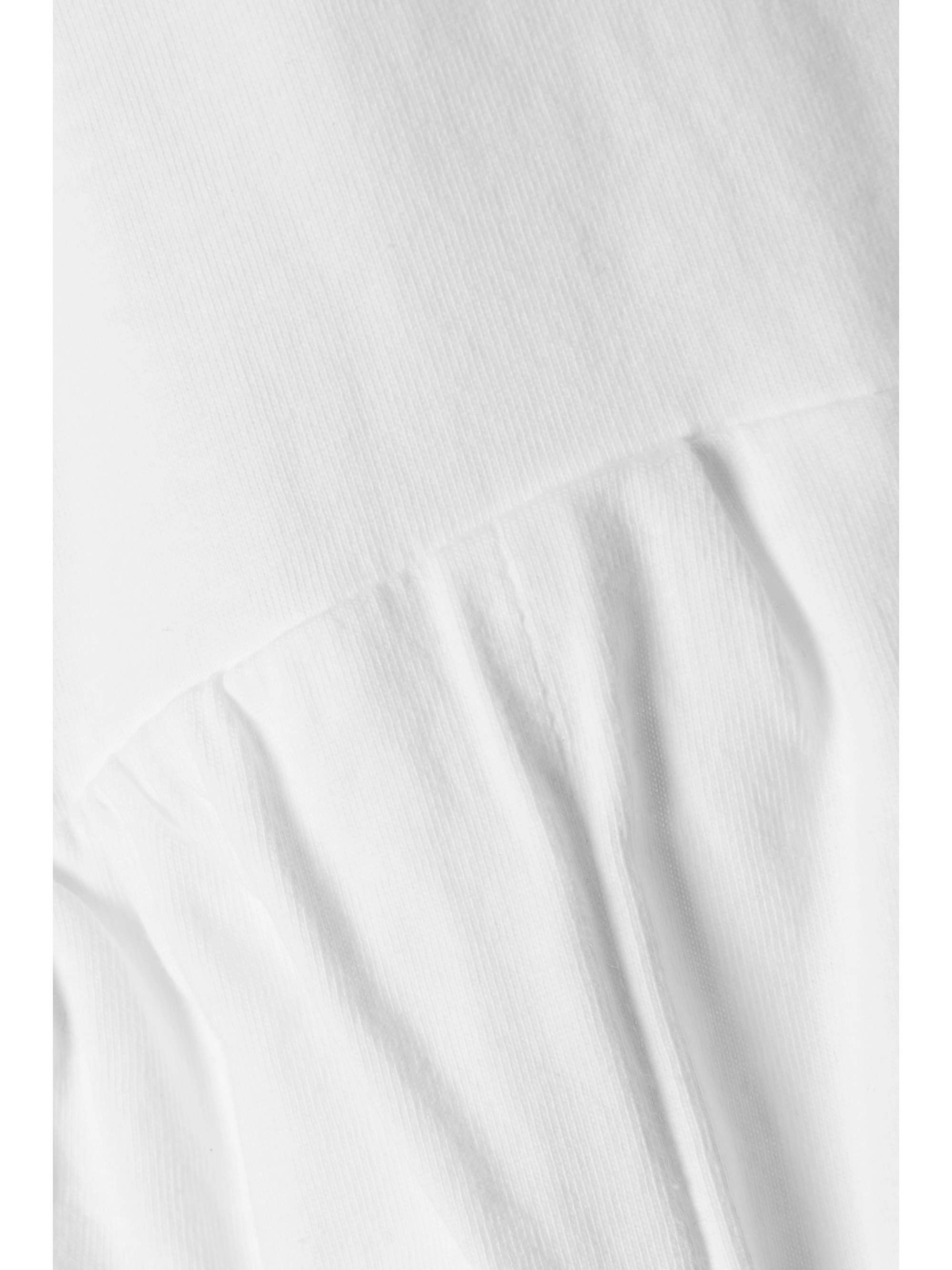 JACQUEMUS Cropped tiedetailed organic cottonjersey top NETAPORTER