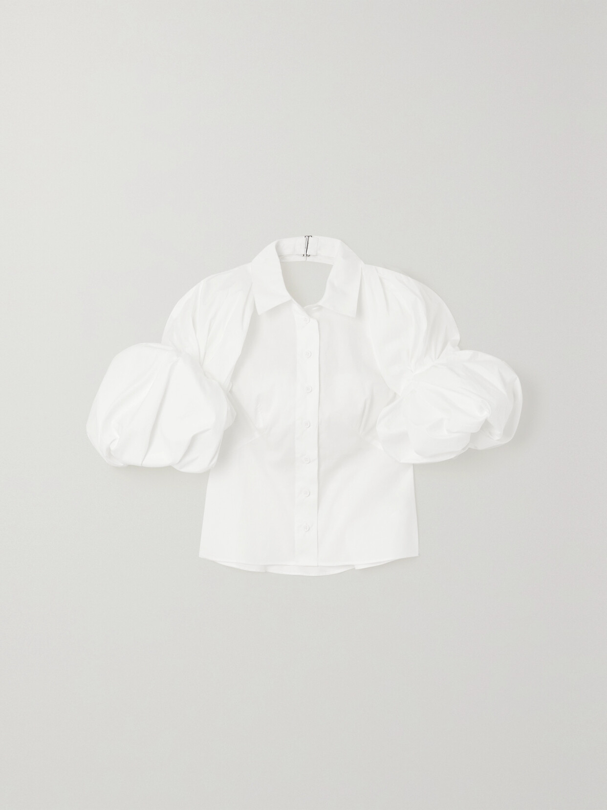 Jacquemus - Maraca Cutout Stretch-cotton Poplin Shirt - White