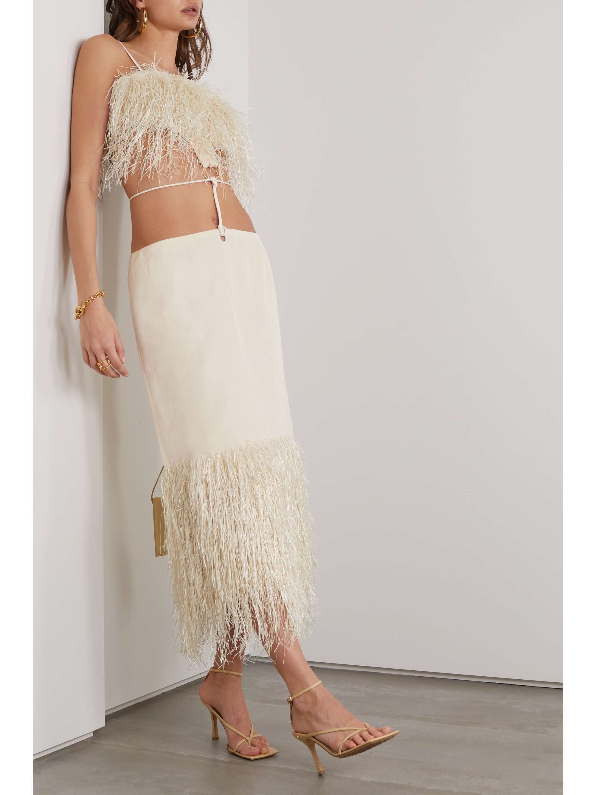 Jacquemus deals fringe skirt