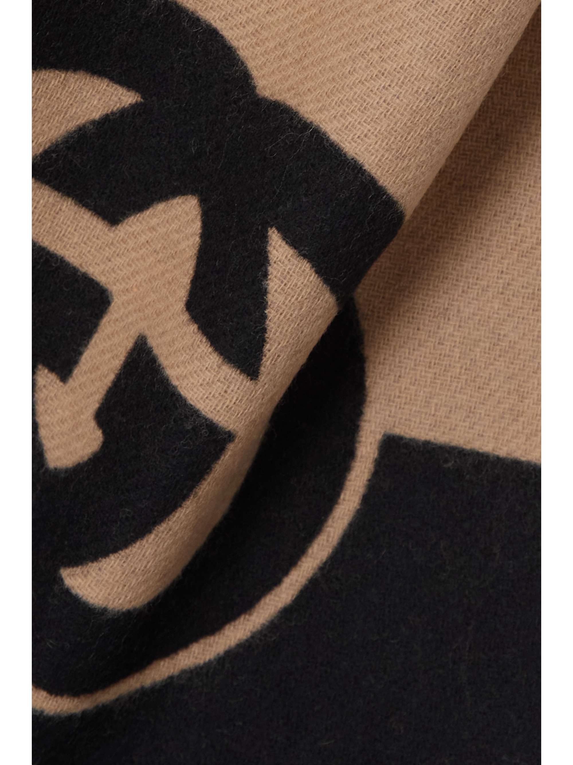 Logo-Jacquard Wool and Silk-Blend Scarf